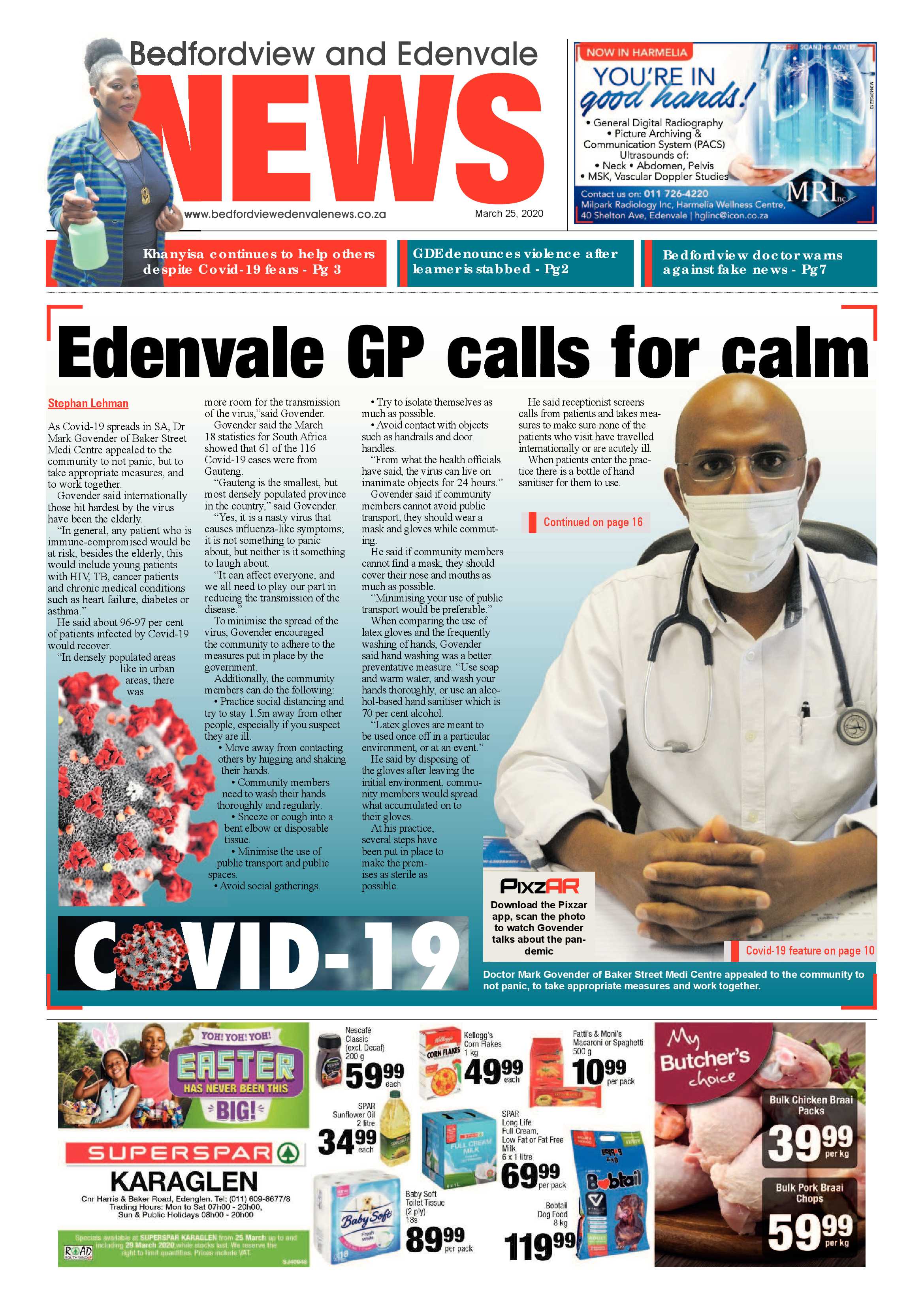 Bedford and Edenvale 25 March 2020 page 1