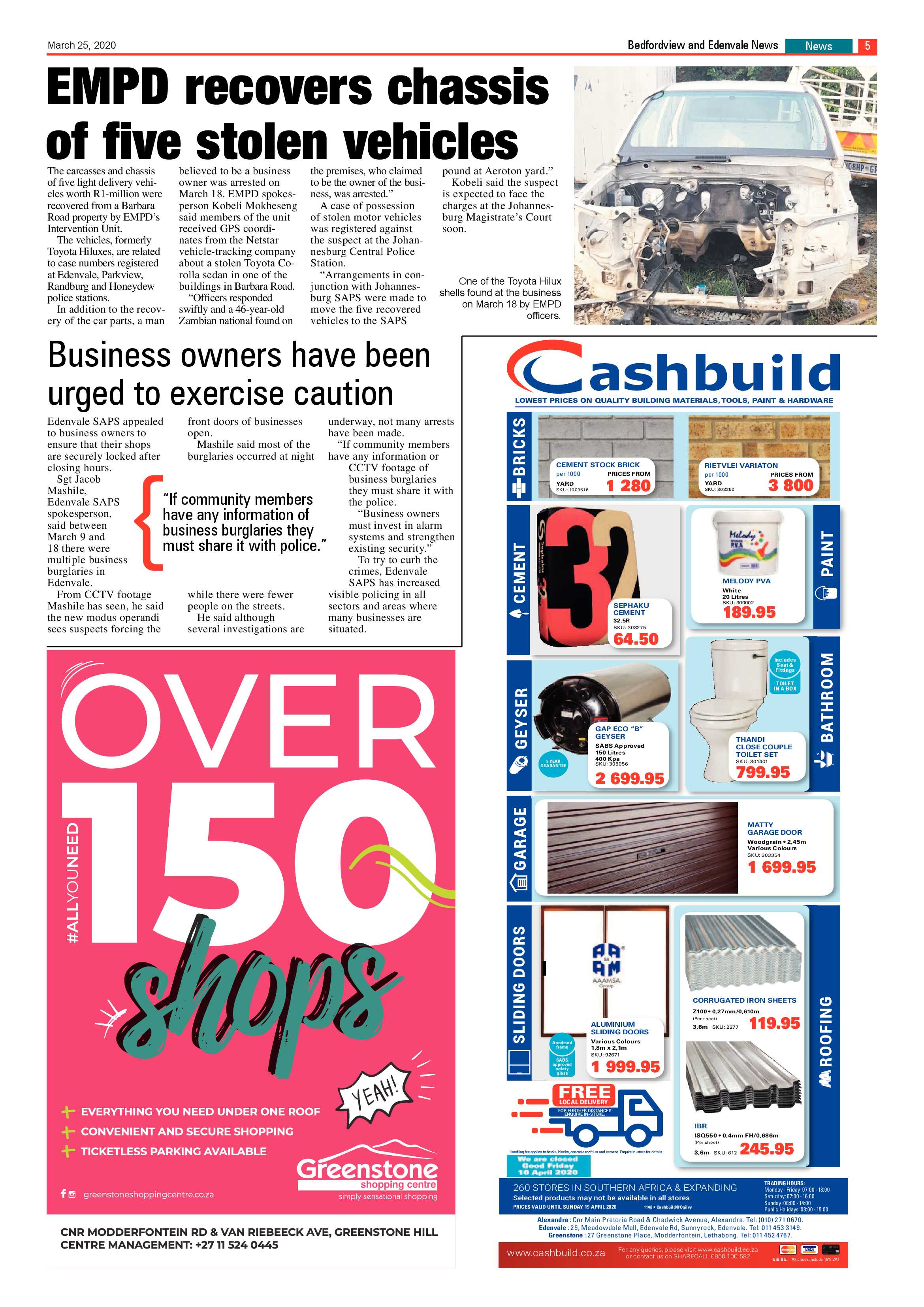 Bedford and Edenvale 25 March 2020 page 5