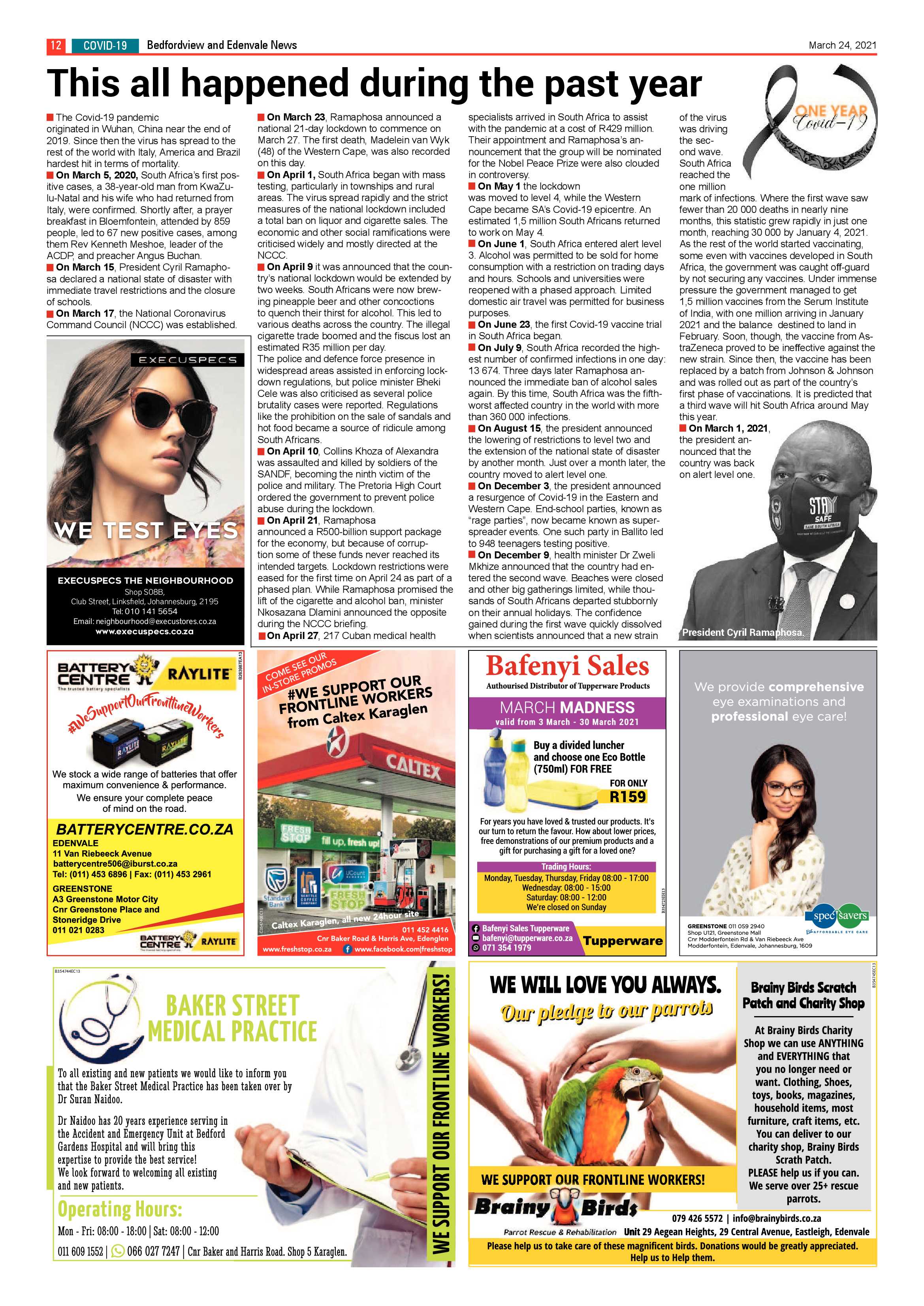 Bedfordview Edenvale News 24 March 2021 page 12