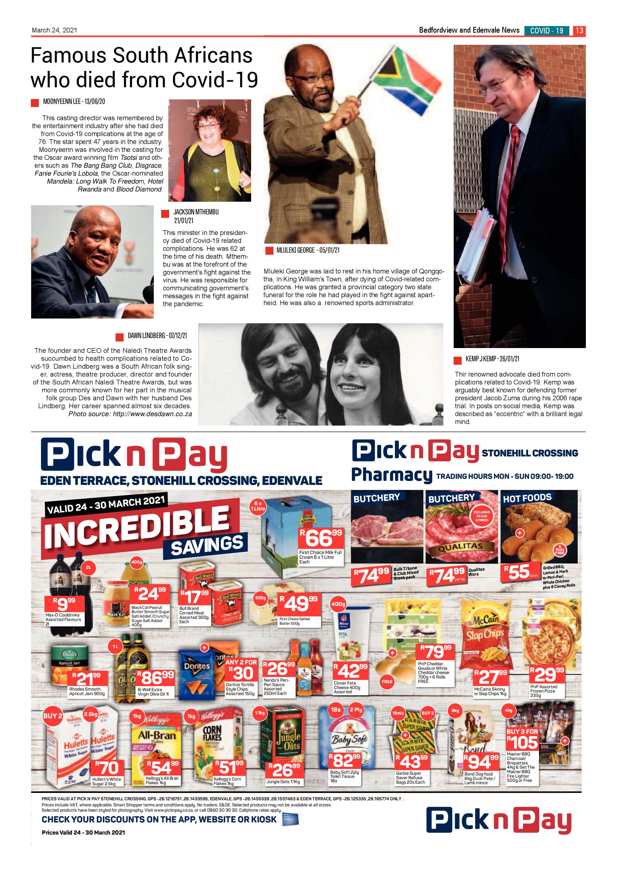 Bedfordview Edenvale News 24 March 2021 page 13