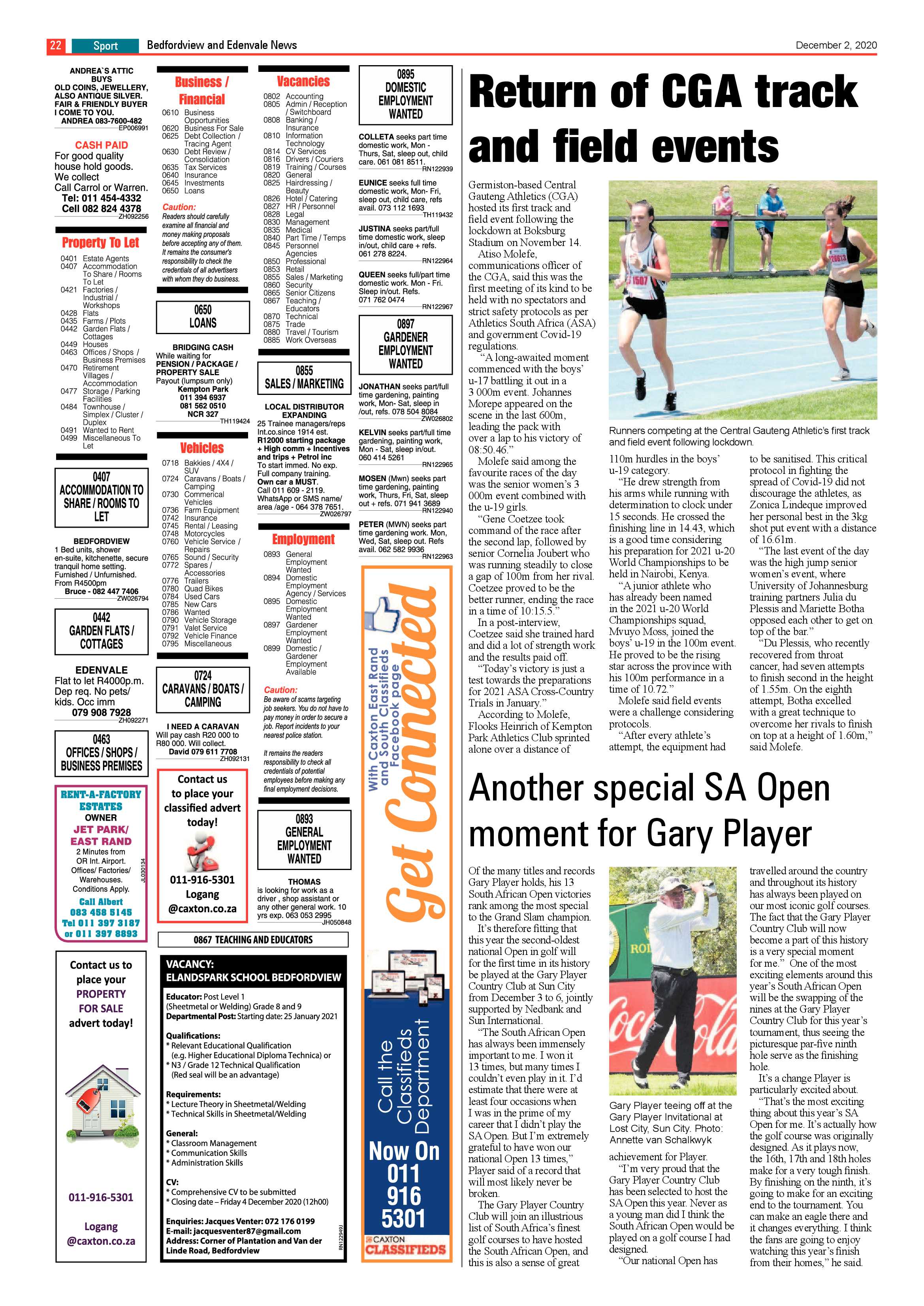 Bedford and Edenvale News 02 December 2020 page 22