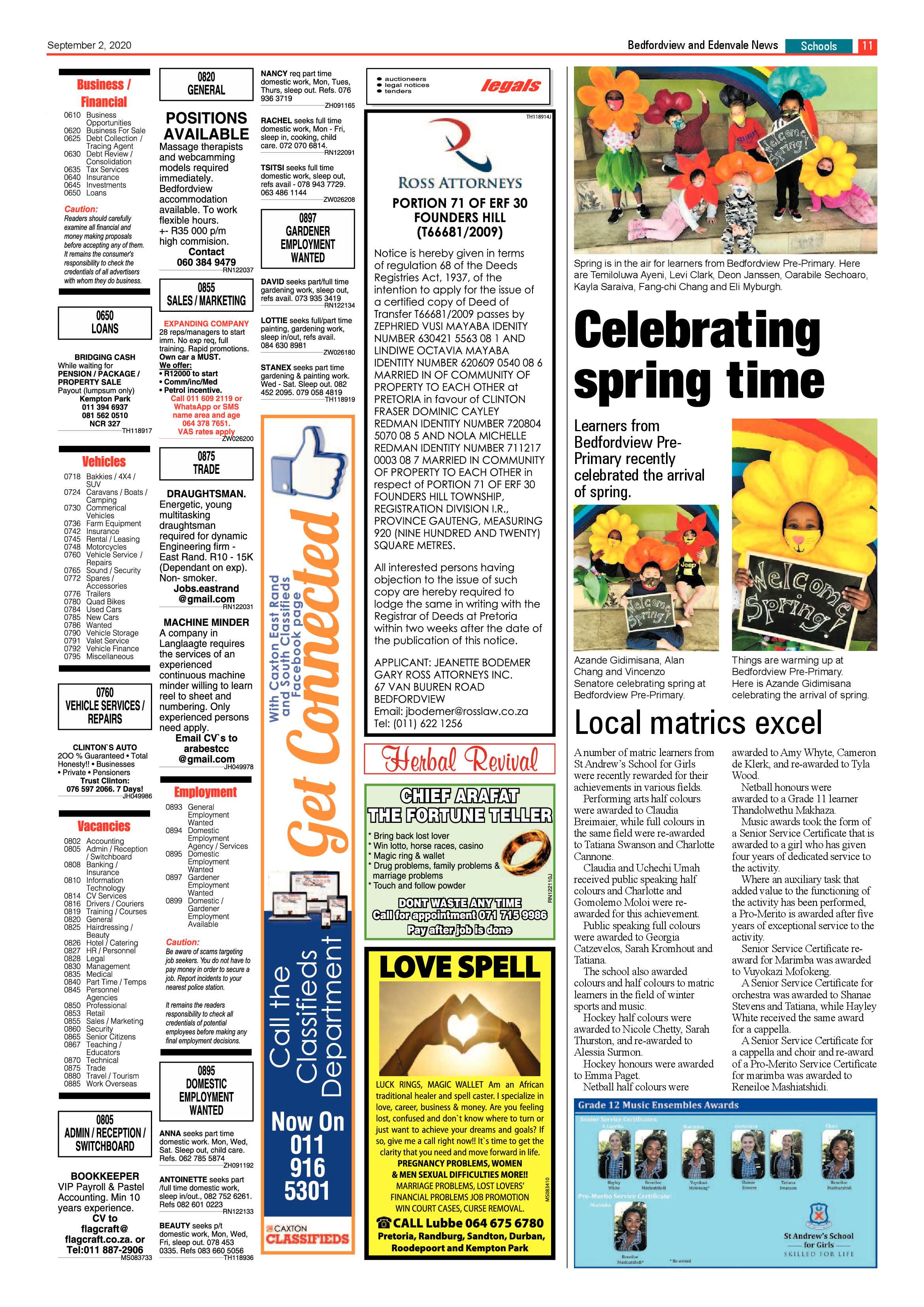 Bedford and Edenvale News 02 September 2020 page 11
