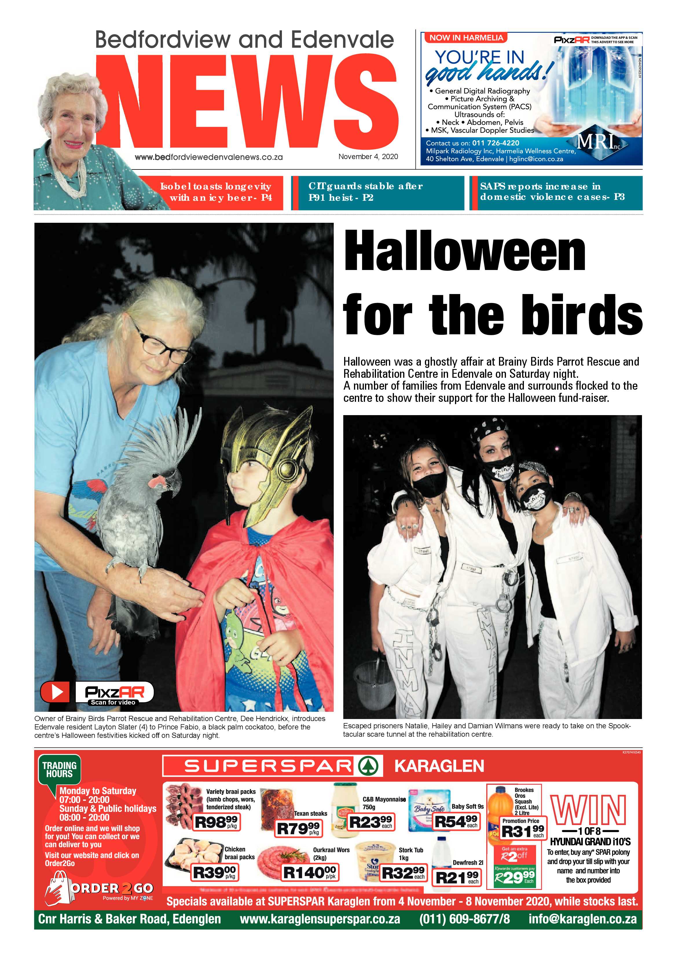 Bedford and Edenvale News 04 November 2020 page 1