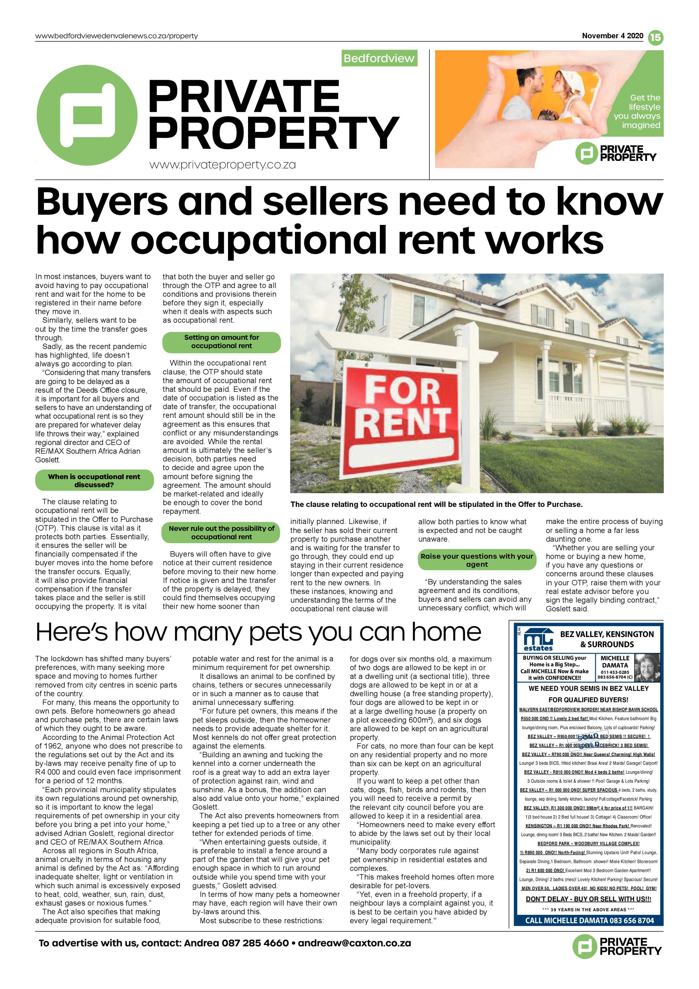 Bedford and Edenvale News 04 November 2020 page 15
