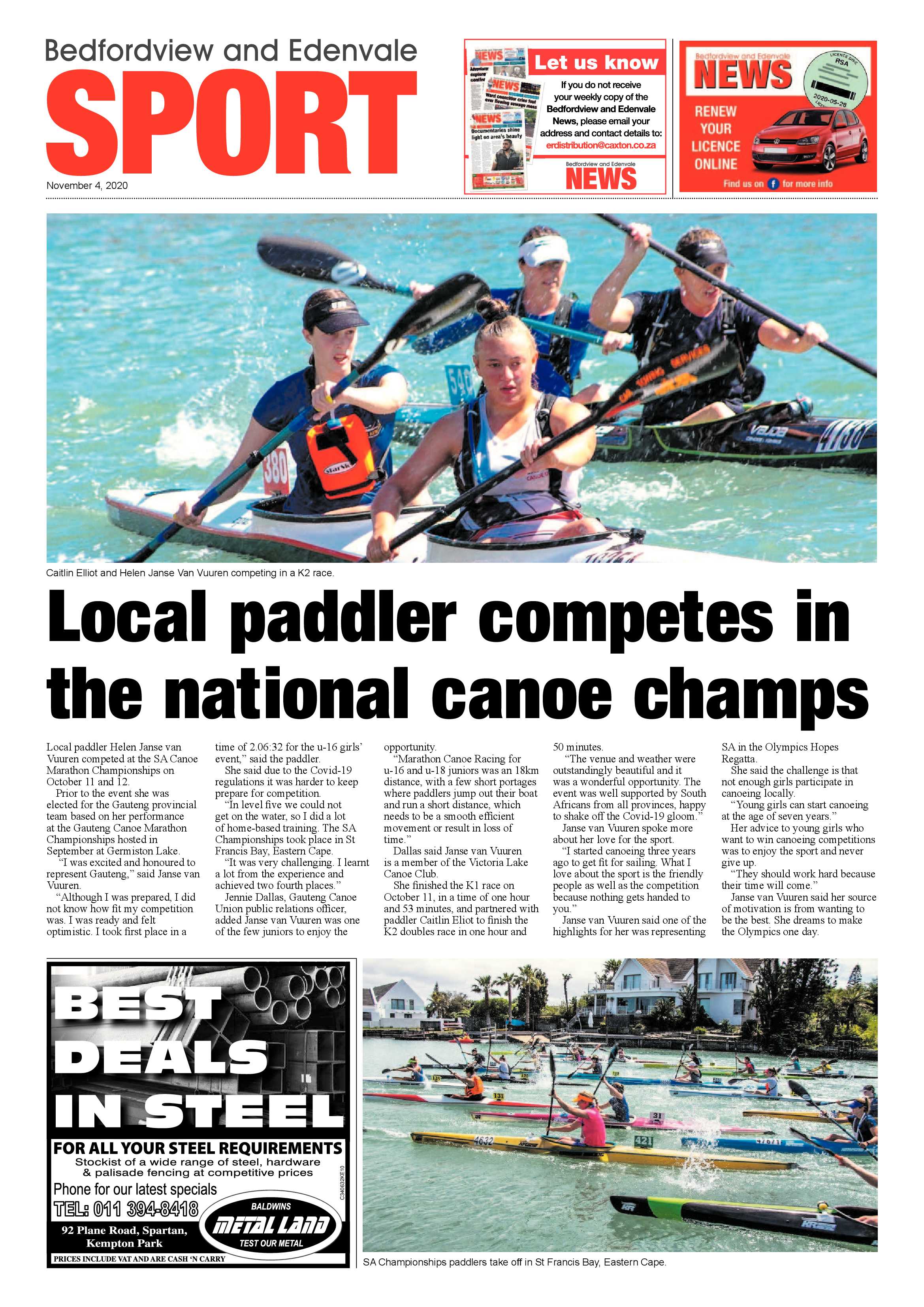 Bedford and Edenvale News 04 November 2020 page 20