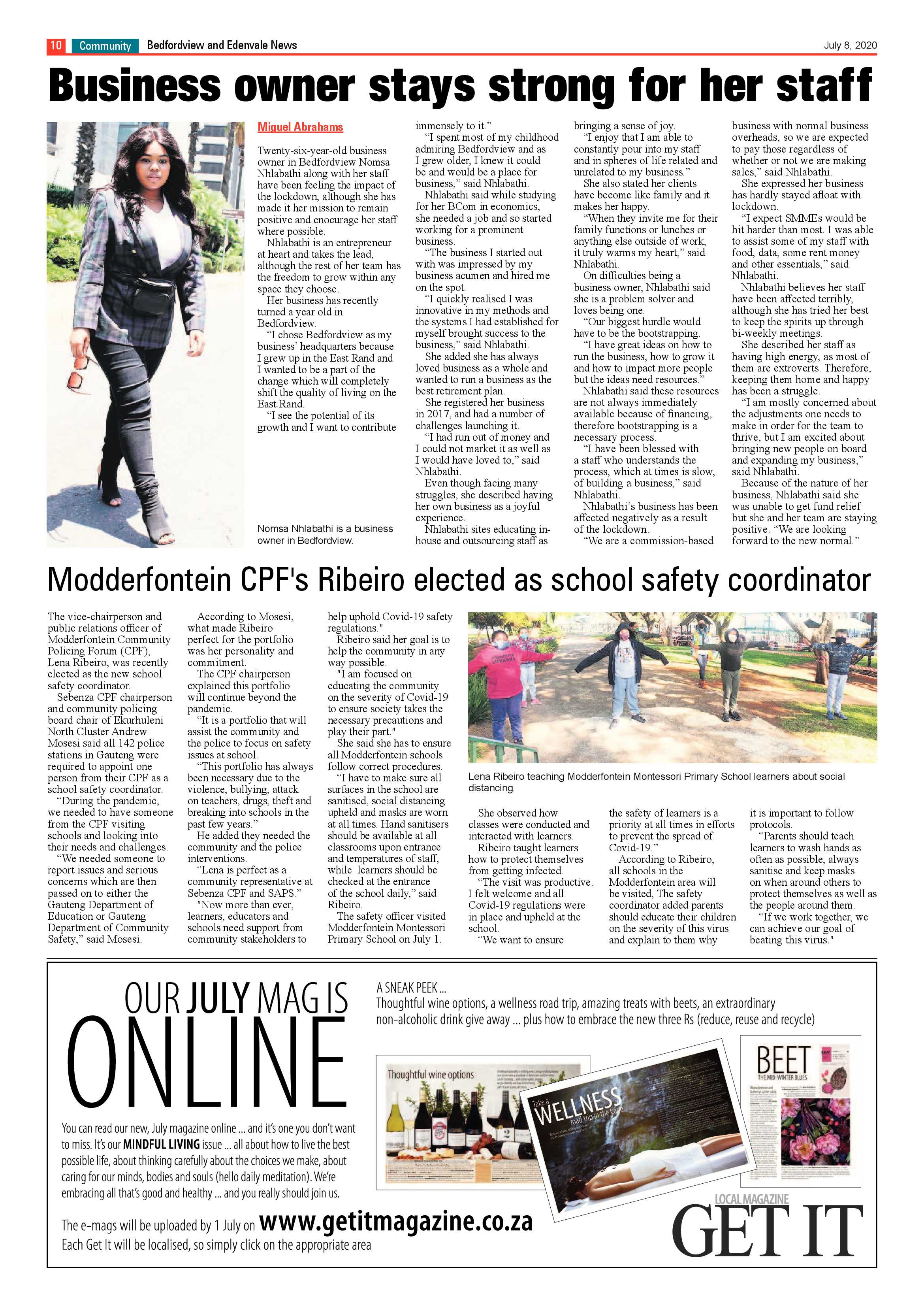 Bedford and Edenvale News 08 July 2020 page 10