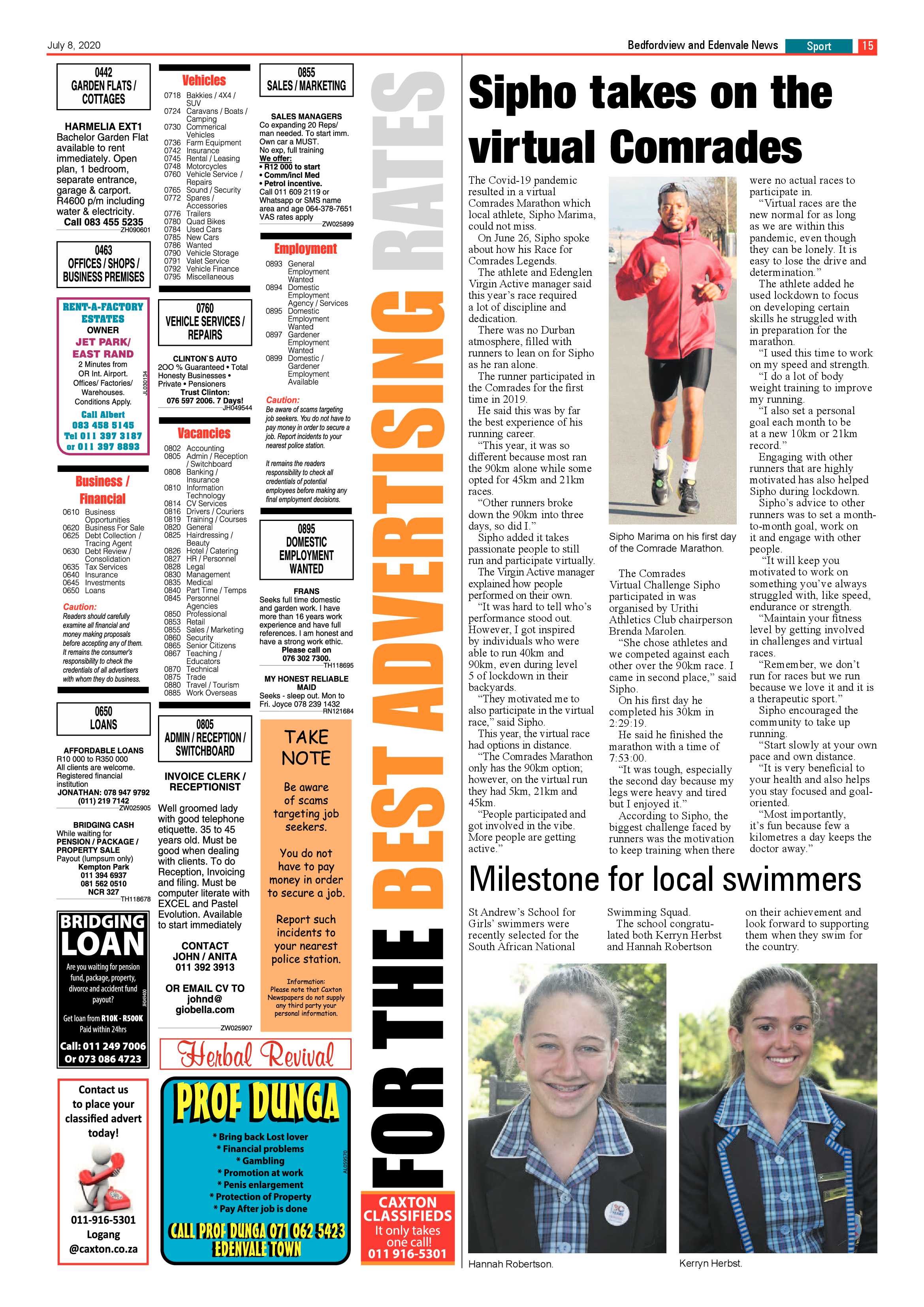 Bedford and Edenvale News 08 July 2020 page 15