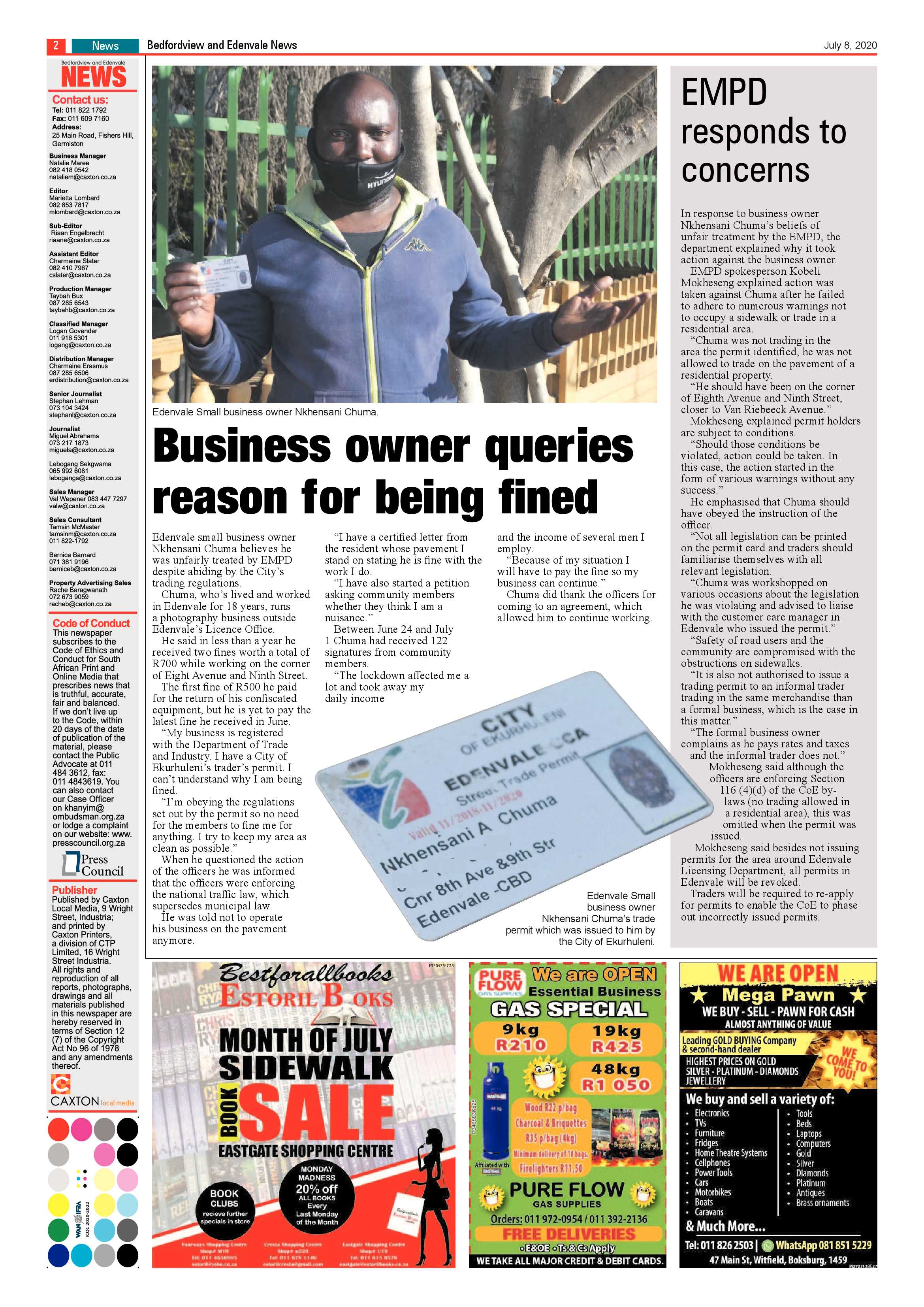Bedford and Edenvale News 08 July 2020 page 2