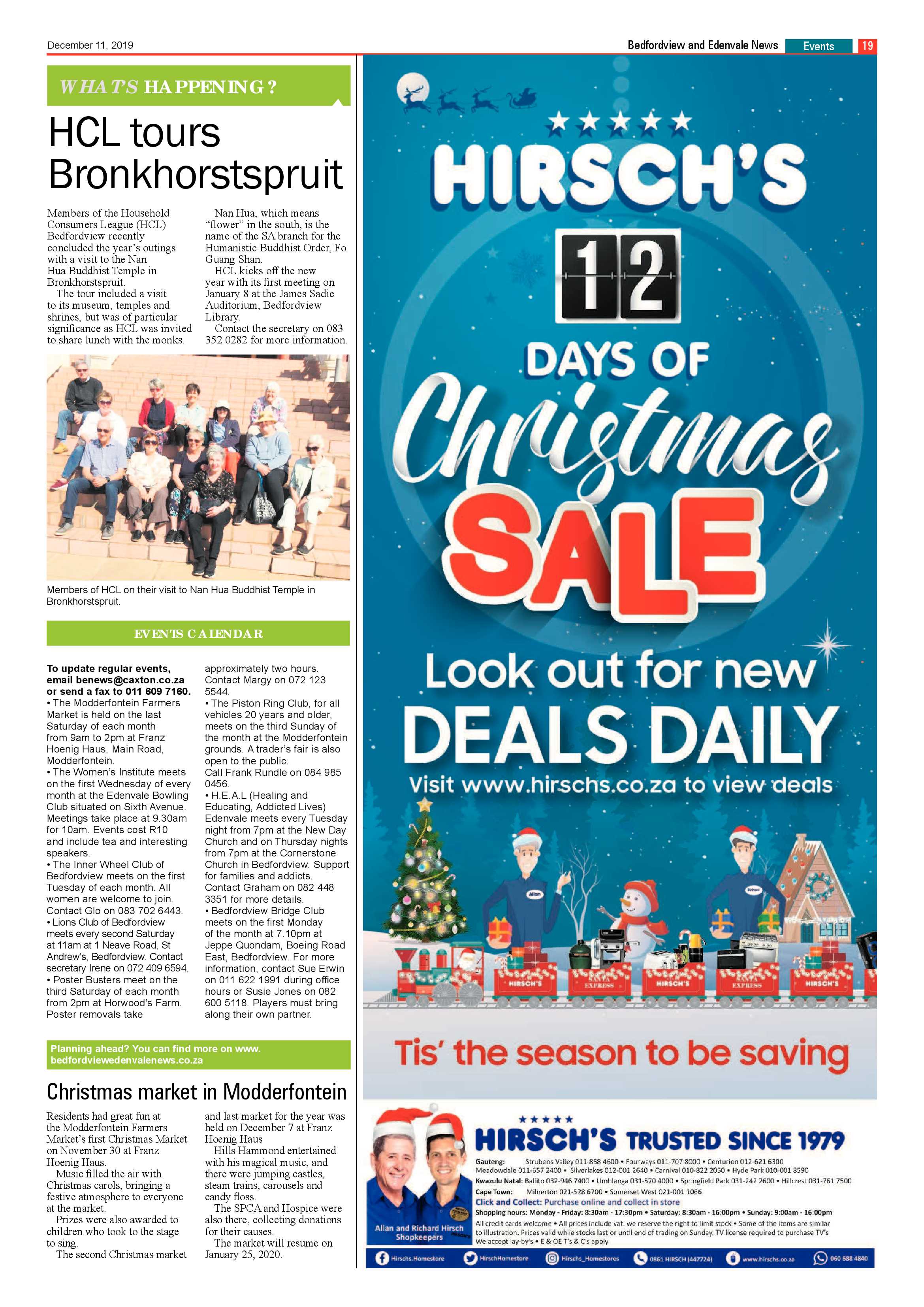 Bedfordview Edenvale News 11 December 2019 page 18