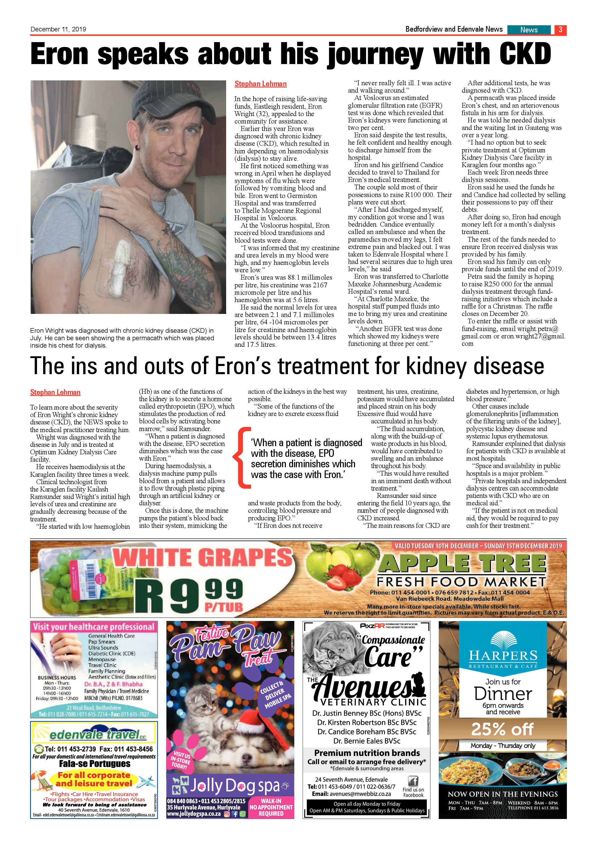 Bedfordview Edenvale News 11 December 2019 page 3