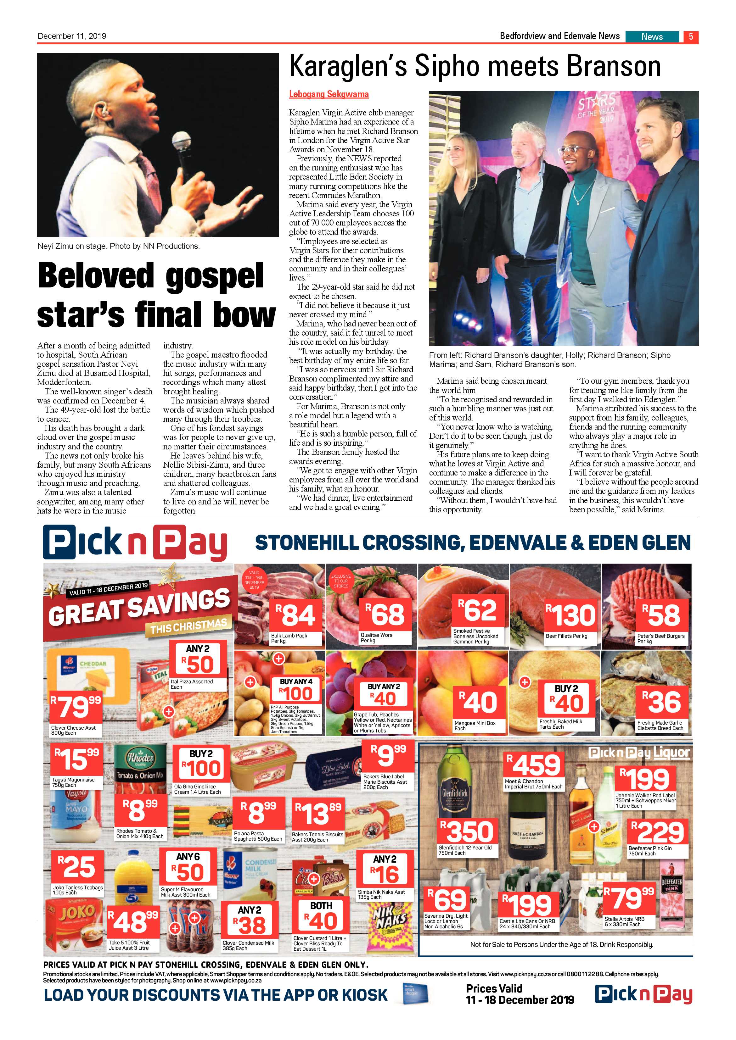 Bedfordview Edenvale News 11 December 2019 page 5