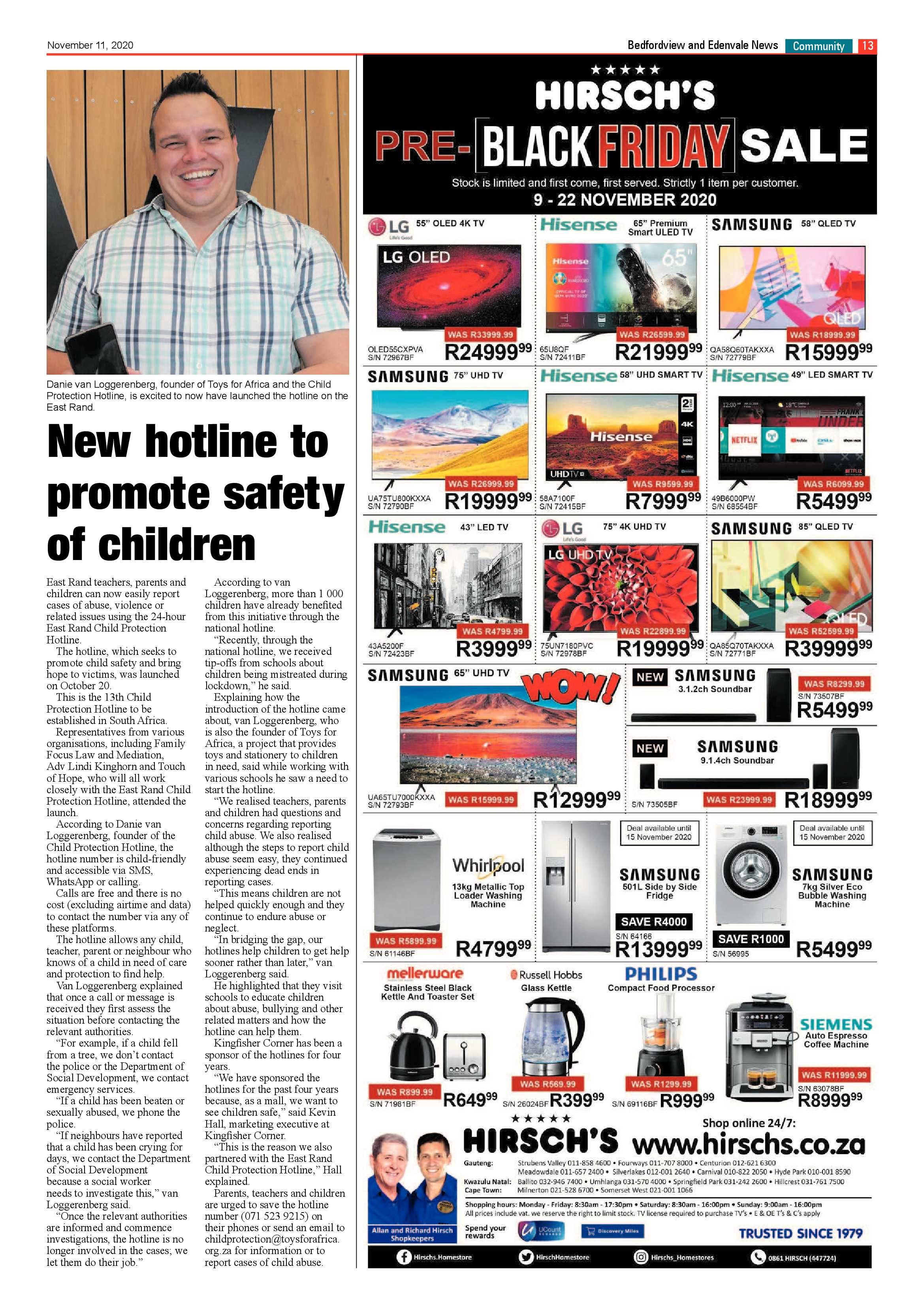 Bedford and Edenvale News 11  November 2020 page 13