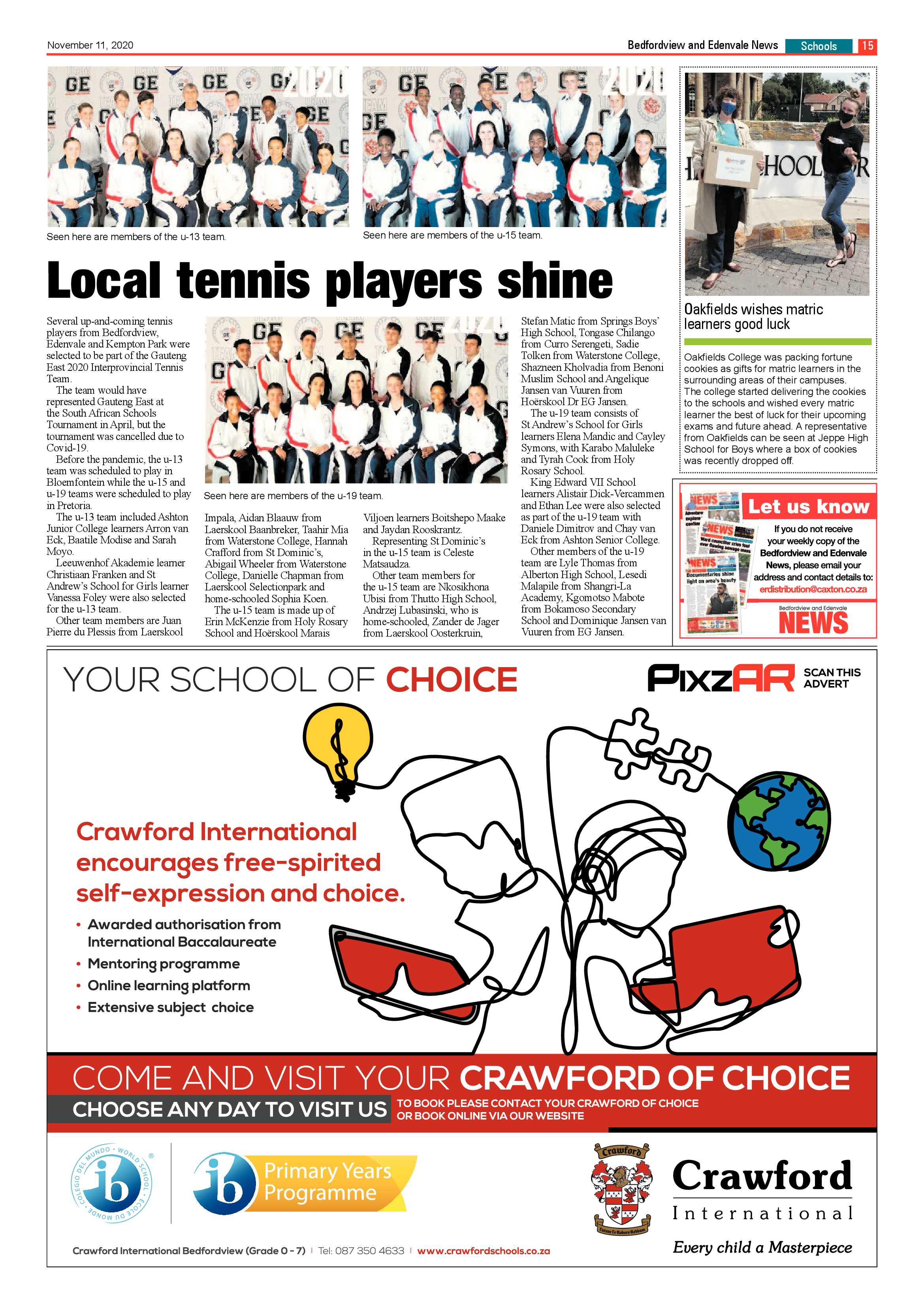 Bedford and Edenvale News 11  November 2020 page 15