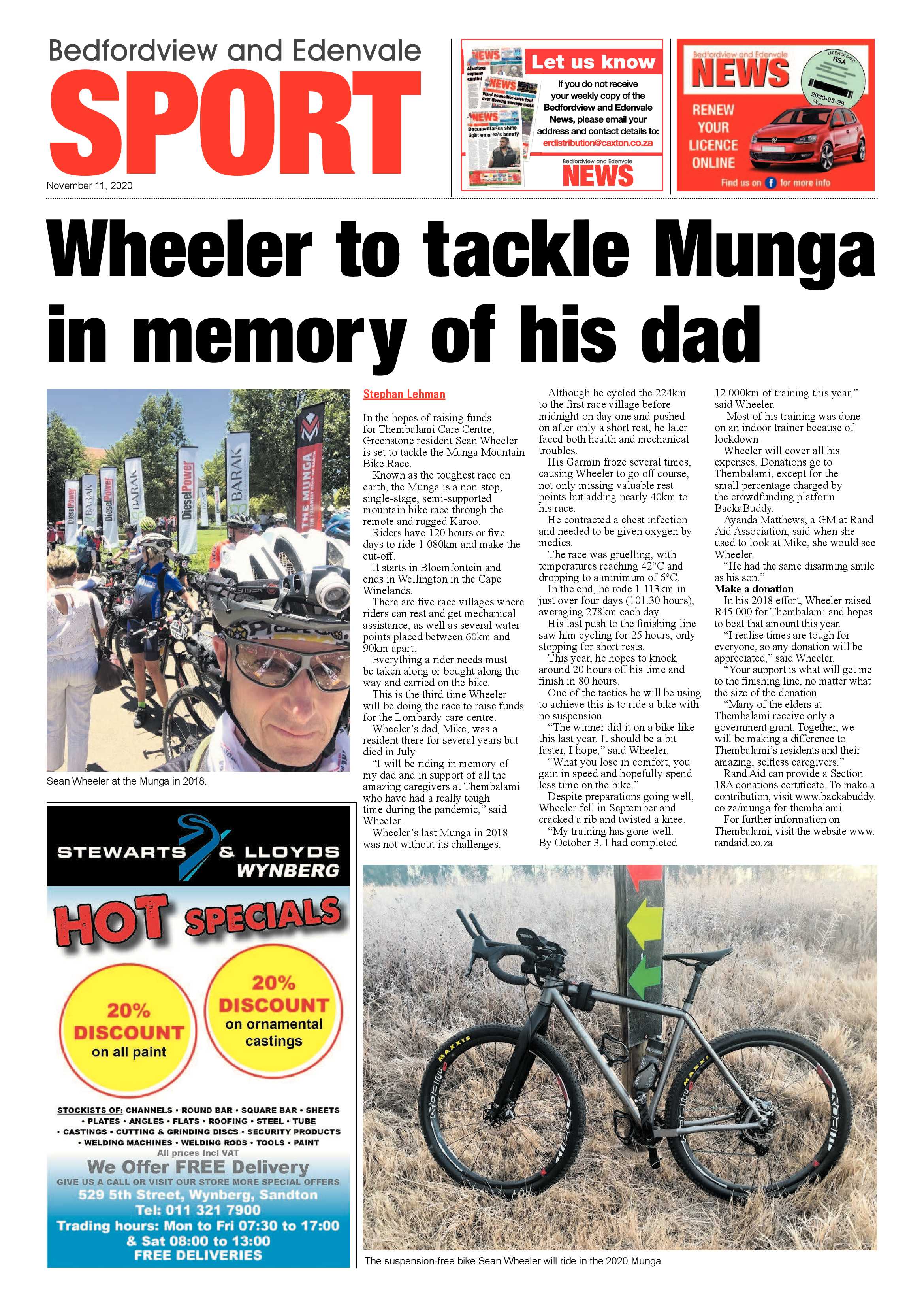 Bedford and Edenvale News 11  November 2020 page 20