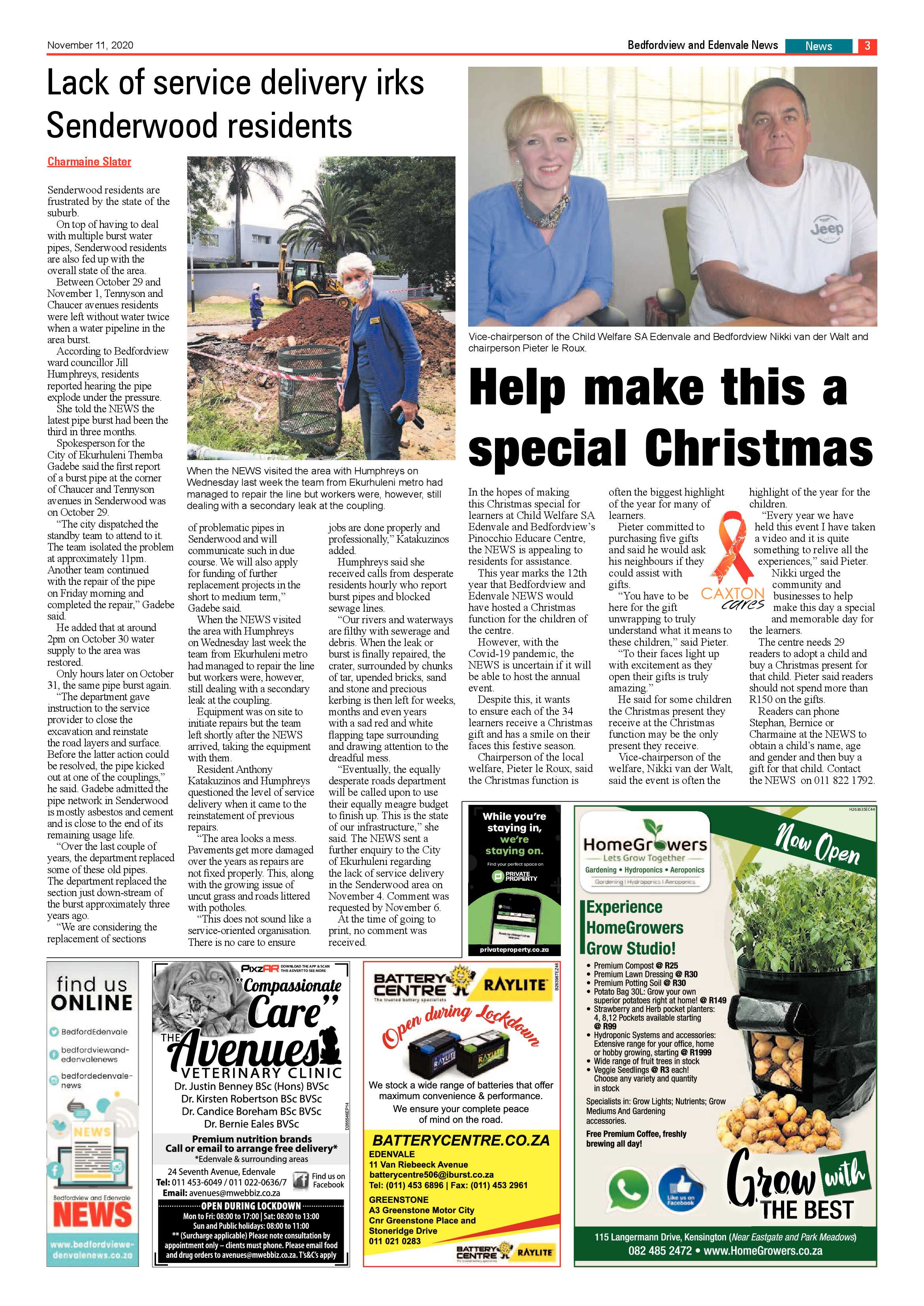 Bedford and Edenvale News 11  November 2020 page 3