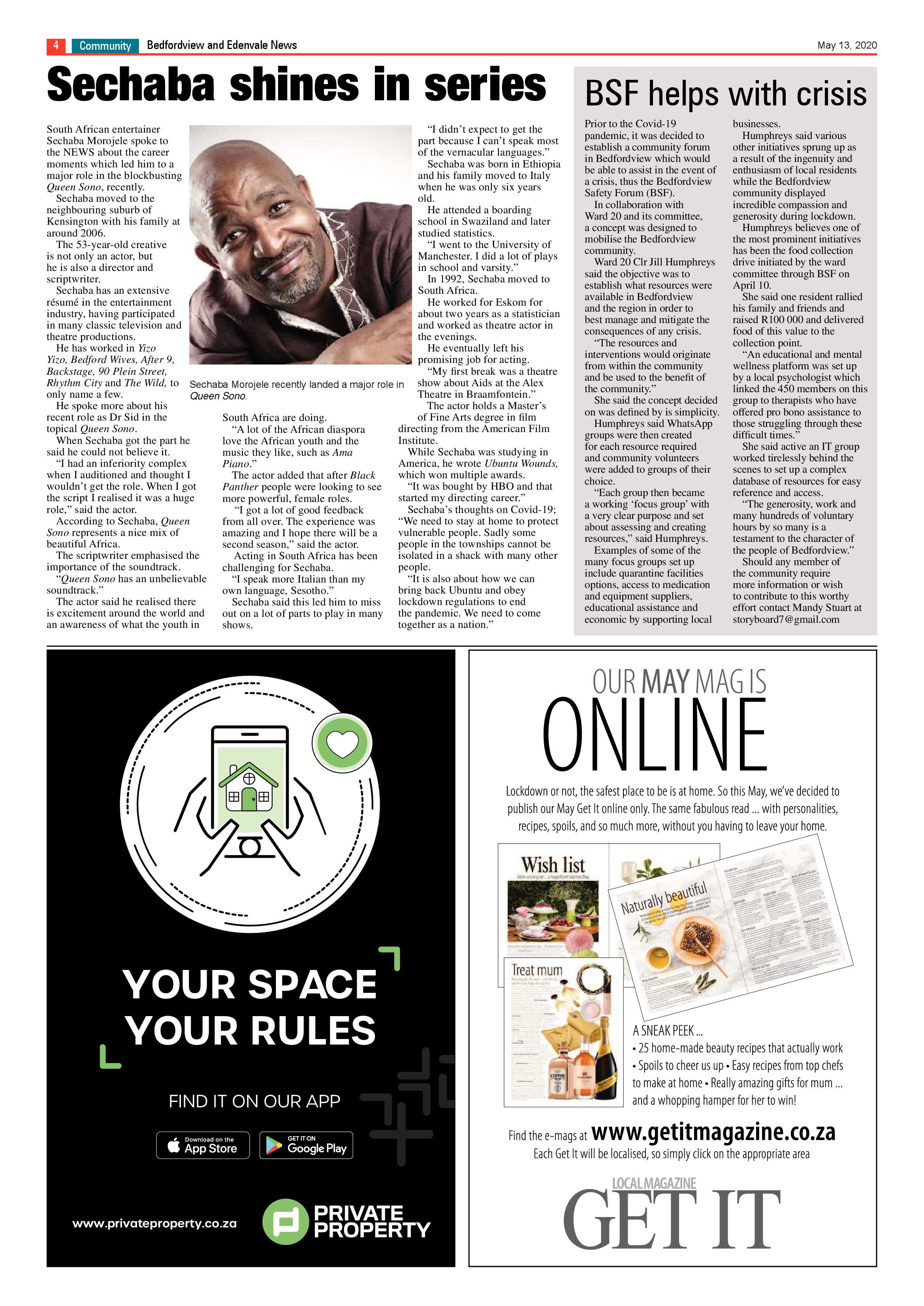 Bedford and Edenvale News 13 May 2020 page 4