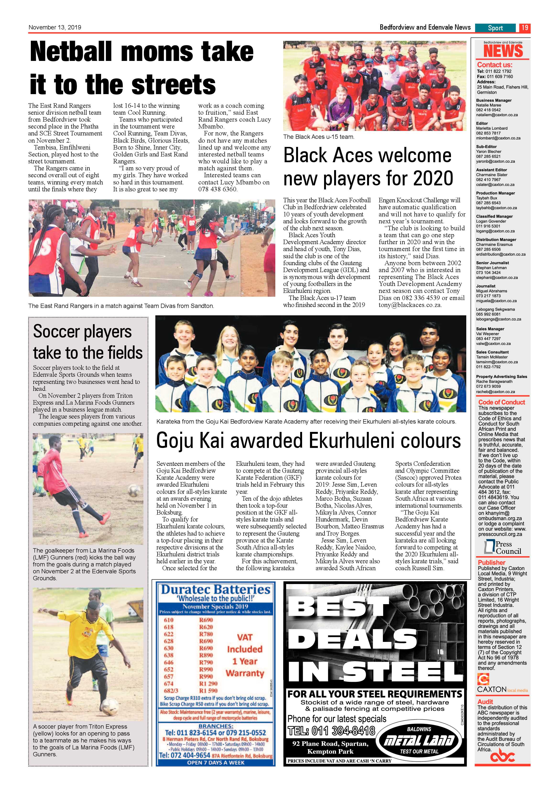 Bedford and Edenvale News 13 November 2019 page 18
