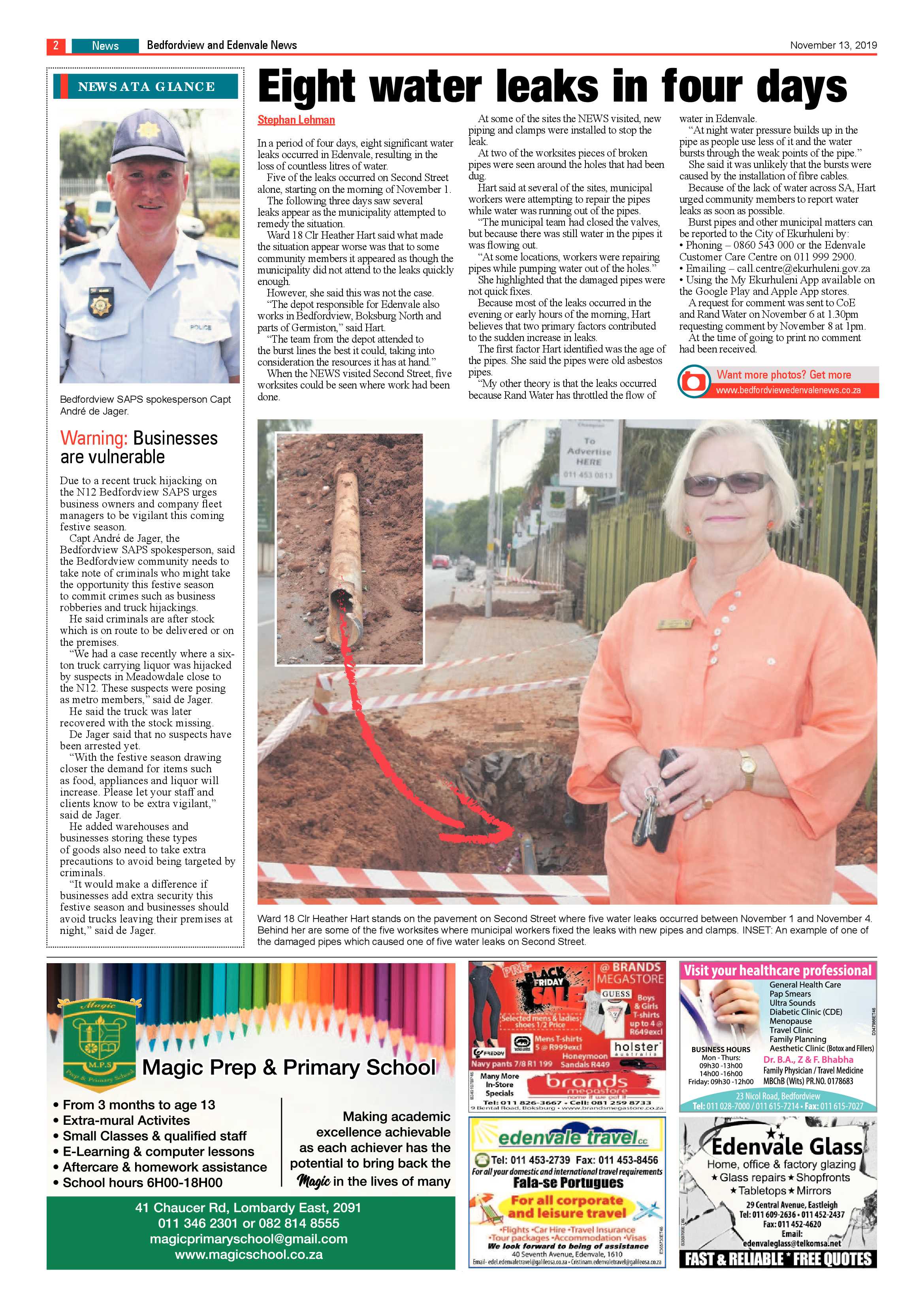 Bedford and Edenvale News 13 November 2019 page 2