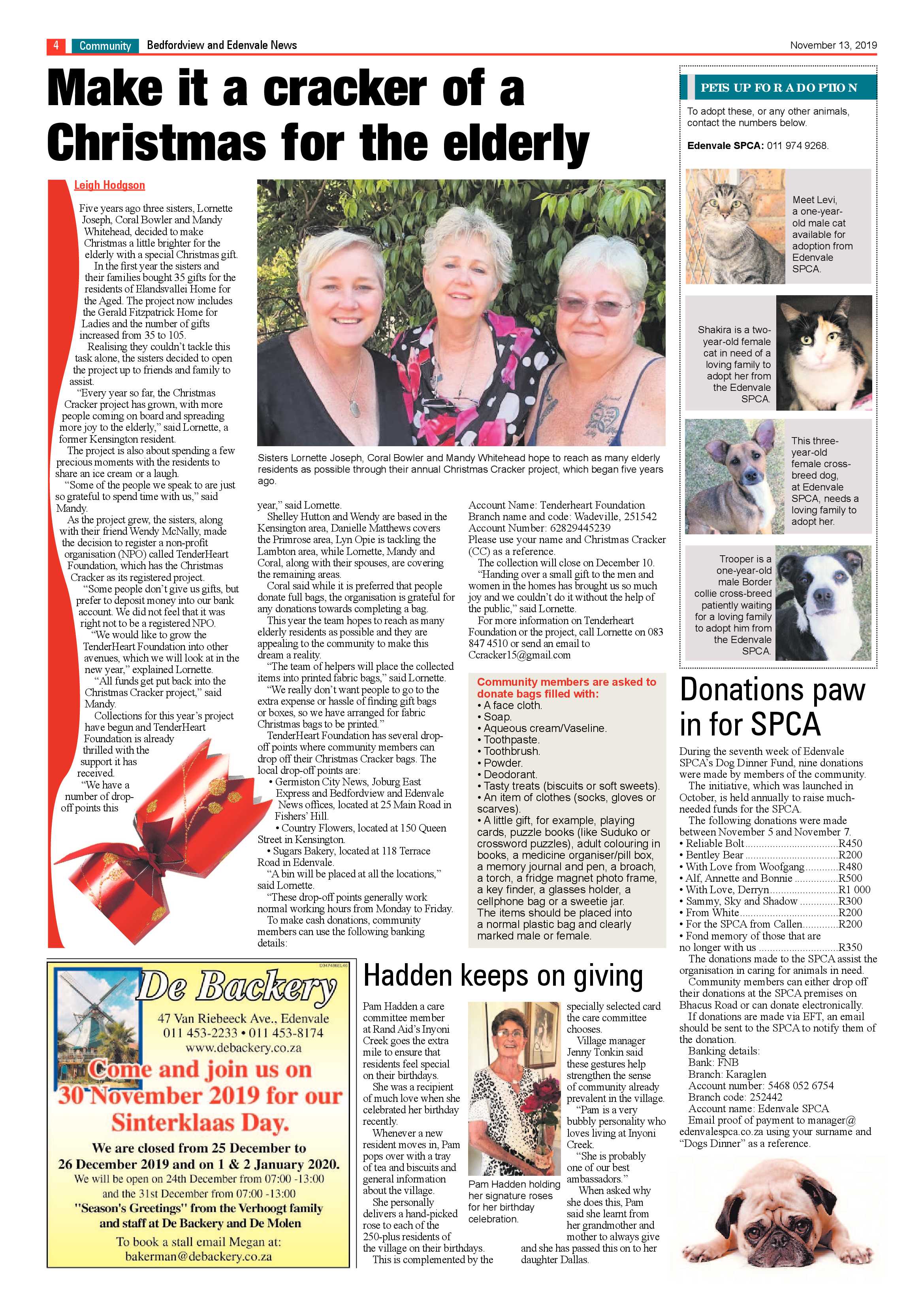 Bedford and Edenvale News 13 November 2019 page 4