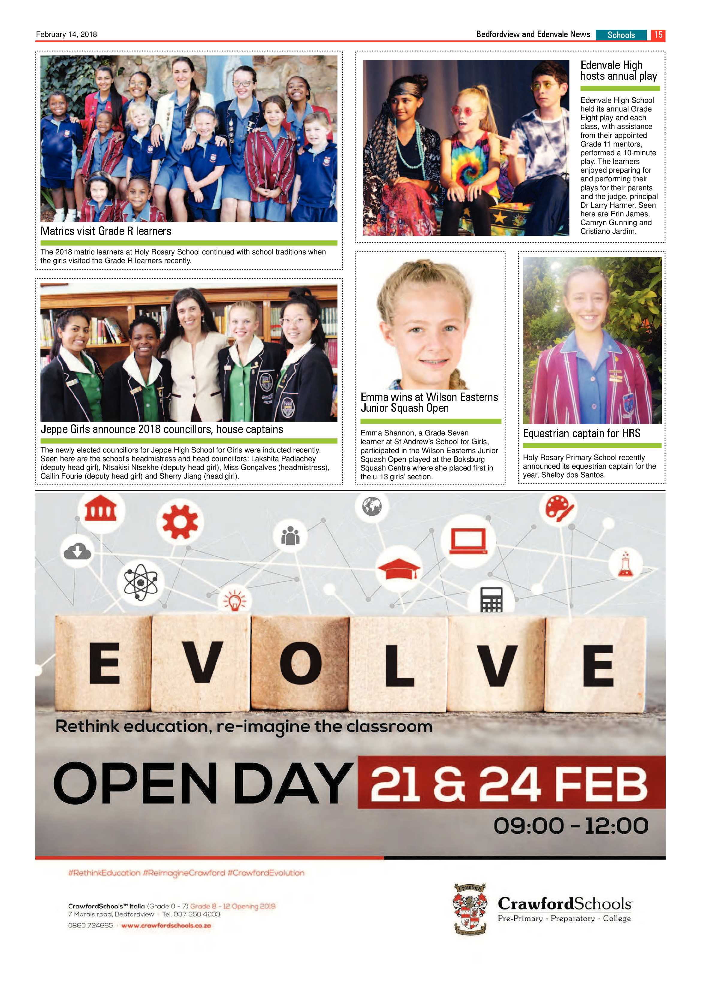 Bedford and Edenvale News 14 February 2018 page 15