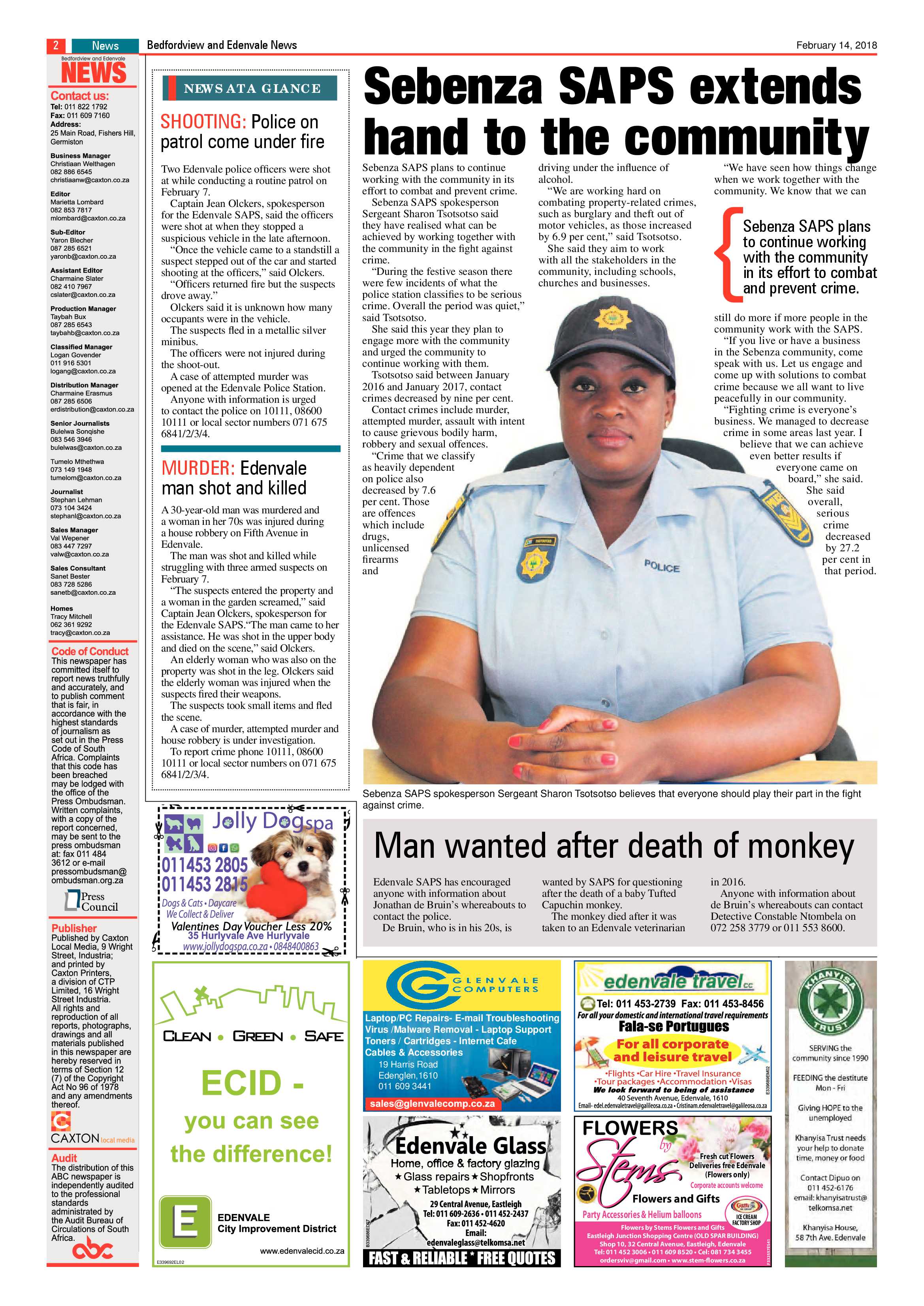 Bedford and Edenvale News 14 February 2018 page 2