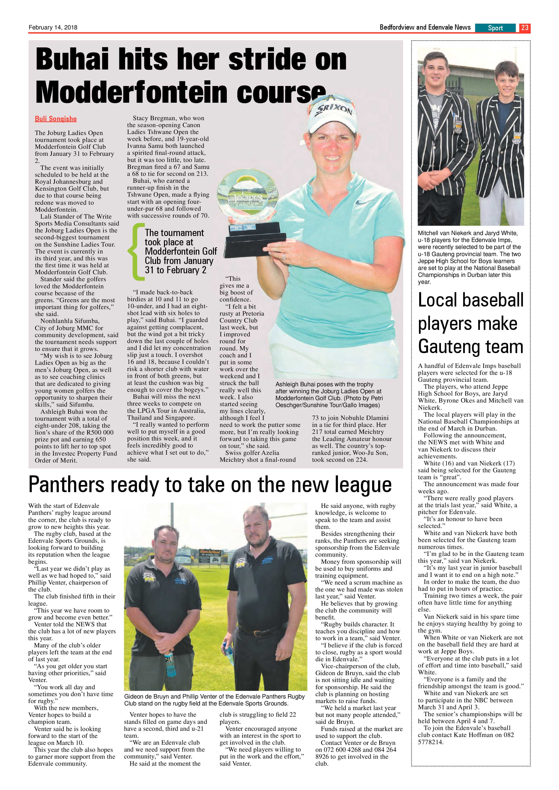 Bedford and Edenvale News 14 February 2018 page 23