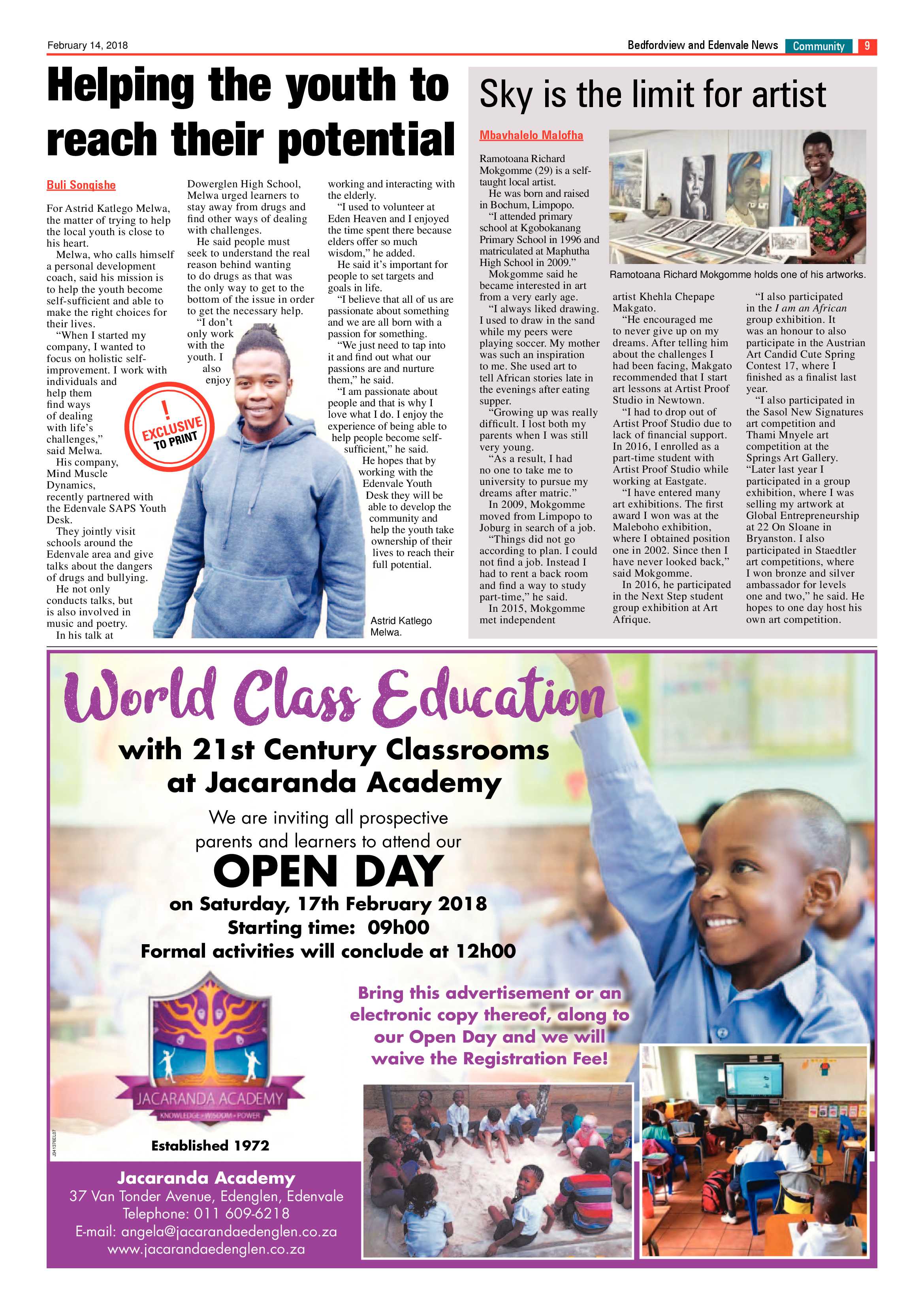 Bedford and Edenvale News 14 February 2018 page 9