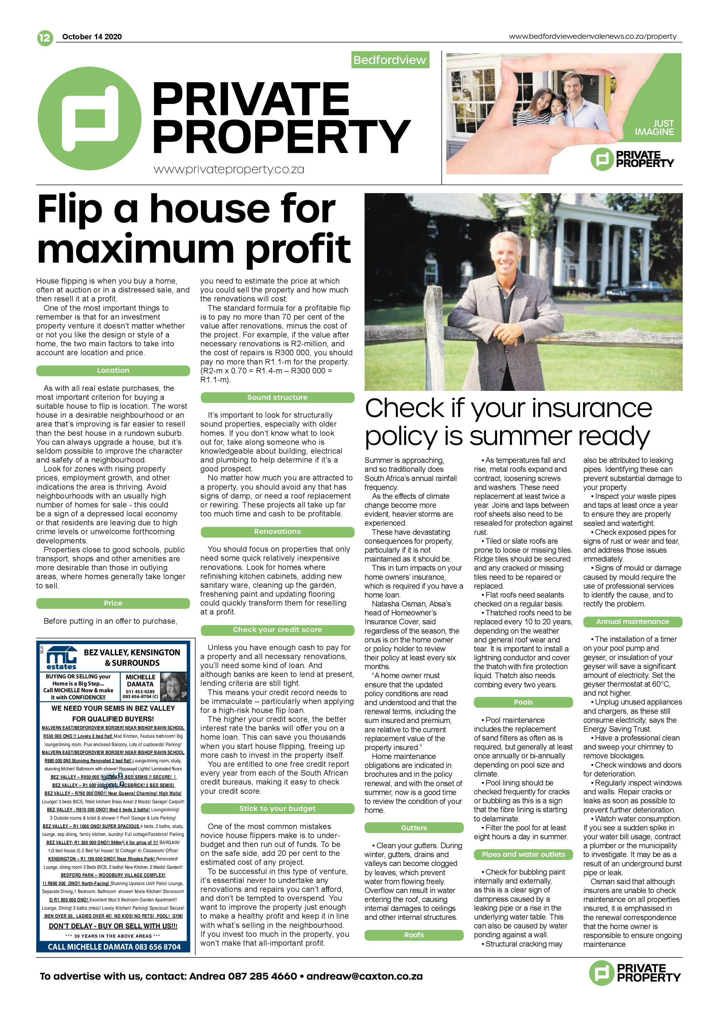 Bedford and Edenvale News 14 October 2020 page 12