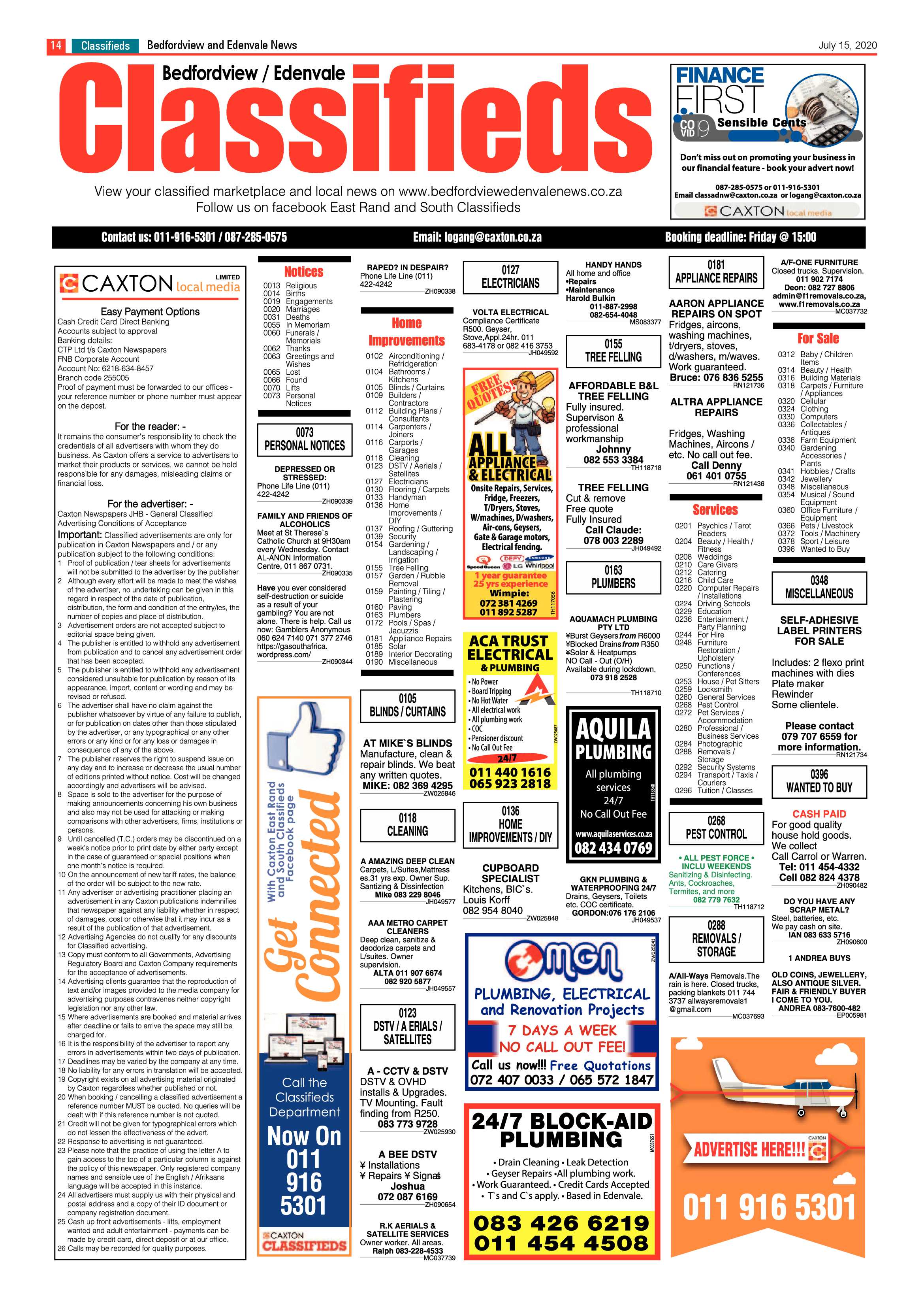 Bedford and Edenvale News 15 July 2020 page 14