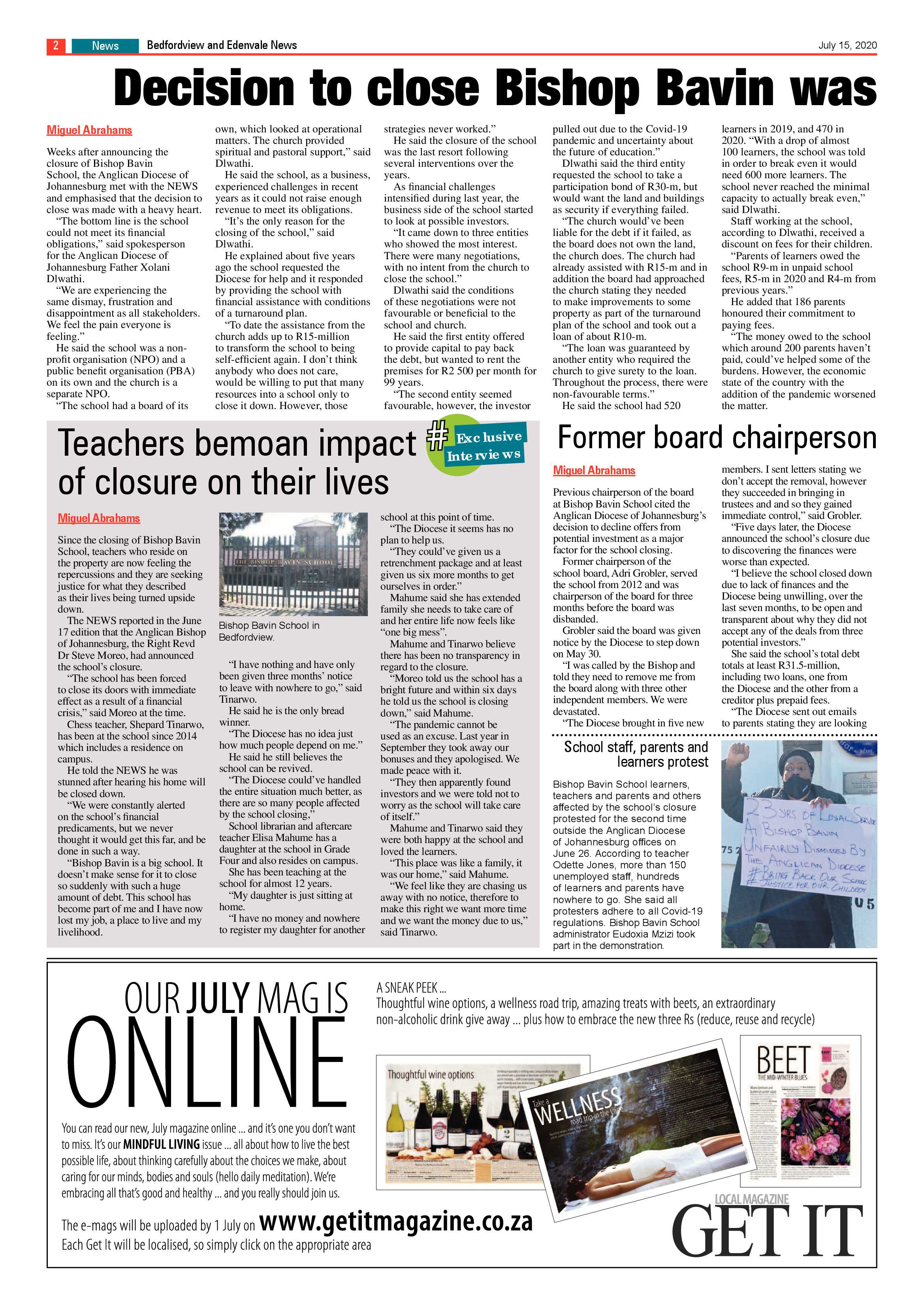 Bedford and Edenvale News 15 July 2020 page 2