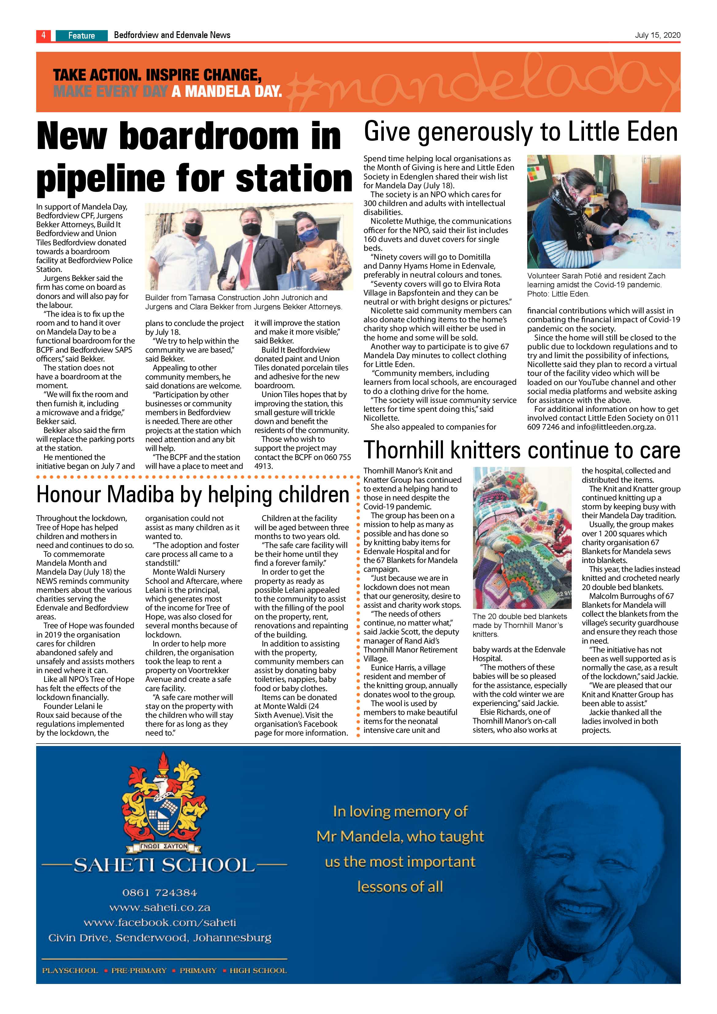 Bedford and Edenvale News 15 July 2020 page 4