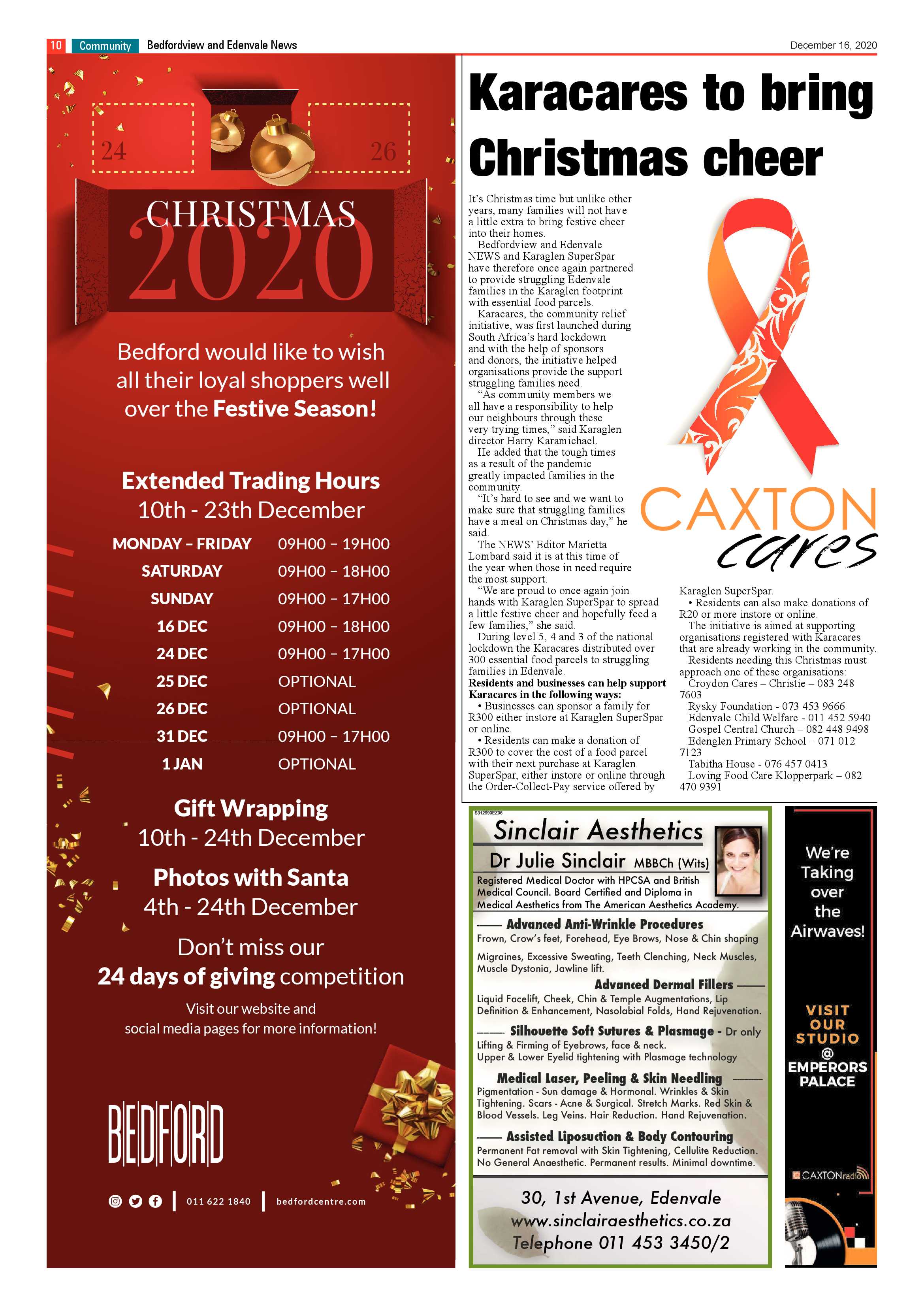 Bedford and Edenvale News 16 December .2020 page 10