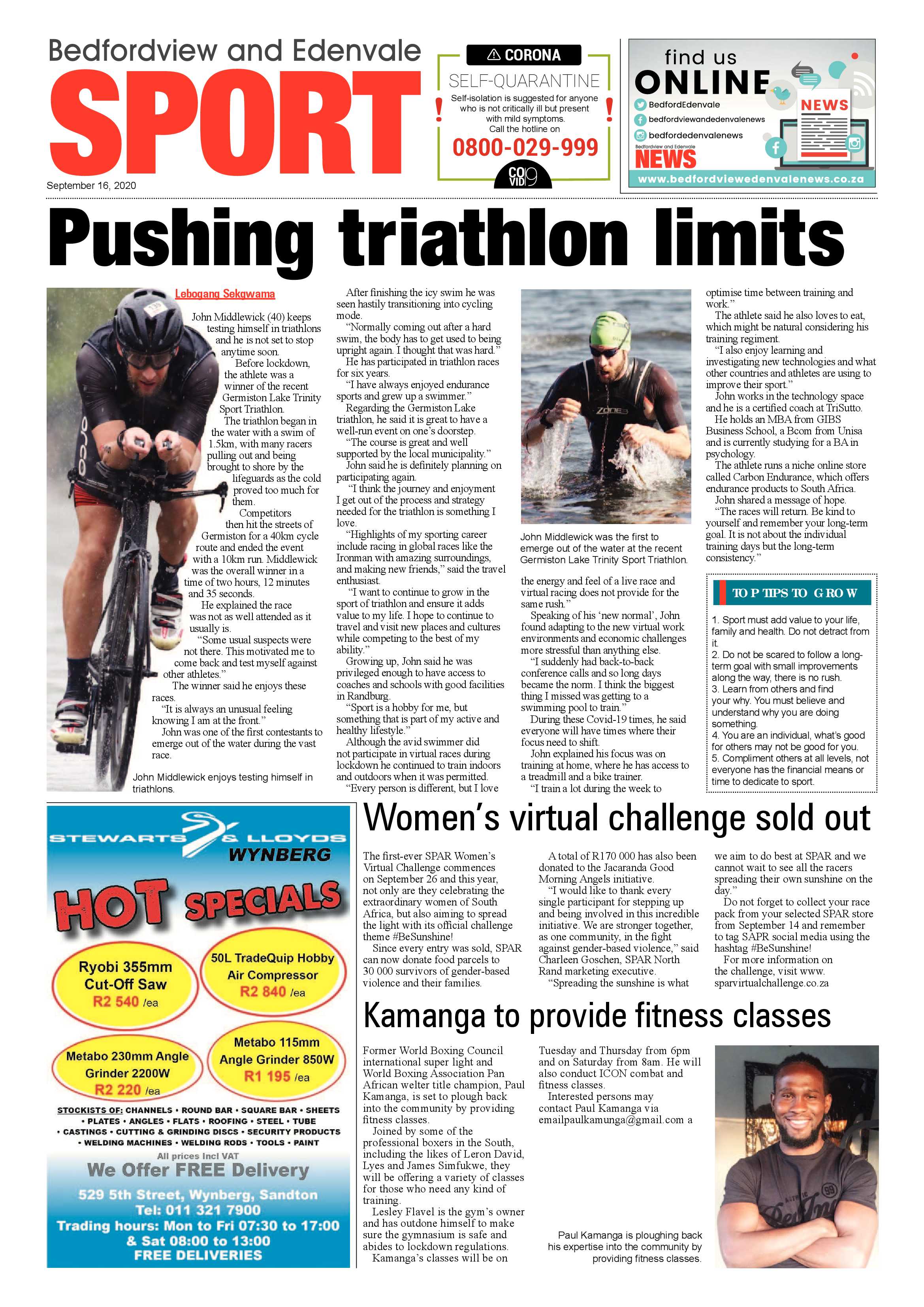 Bedford and Edenvale News 16 September 2020 page 16