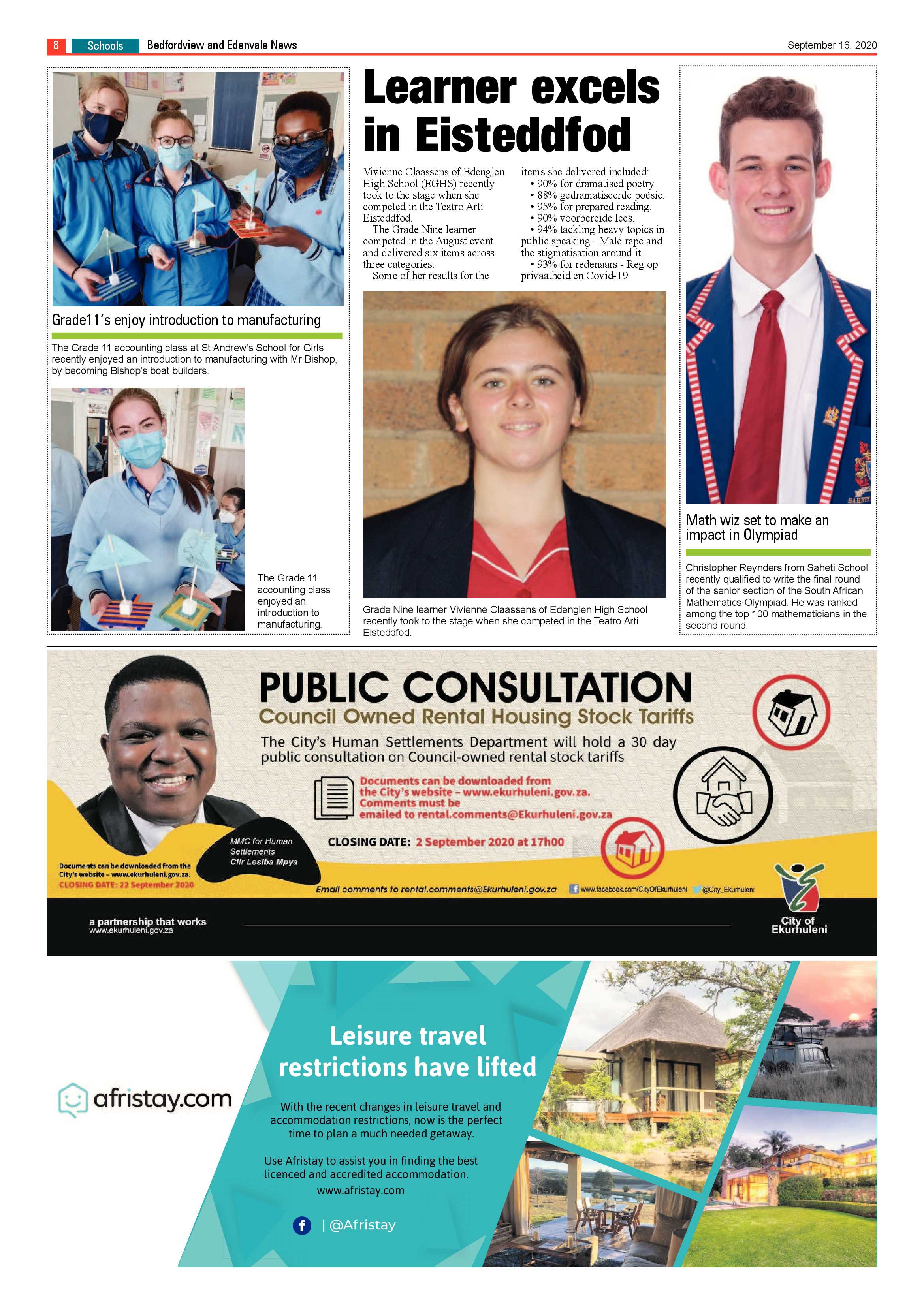 Bedford and Edenvale News 16 September 2020 page 8