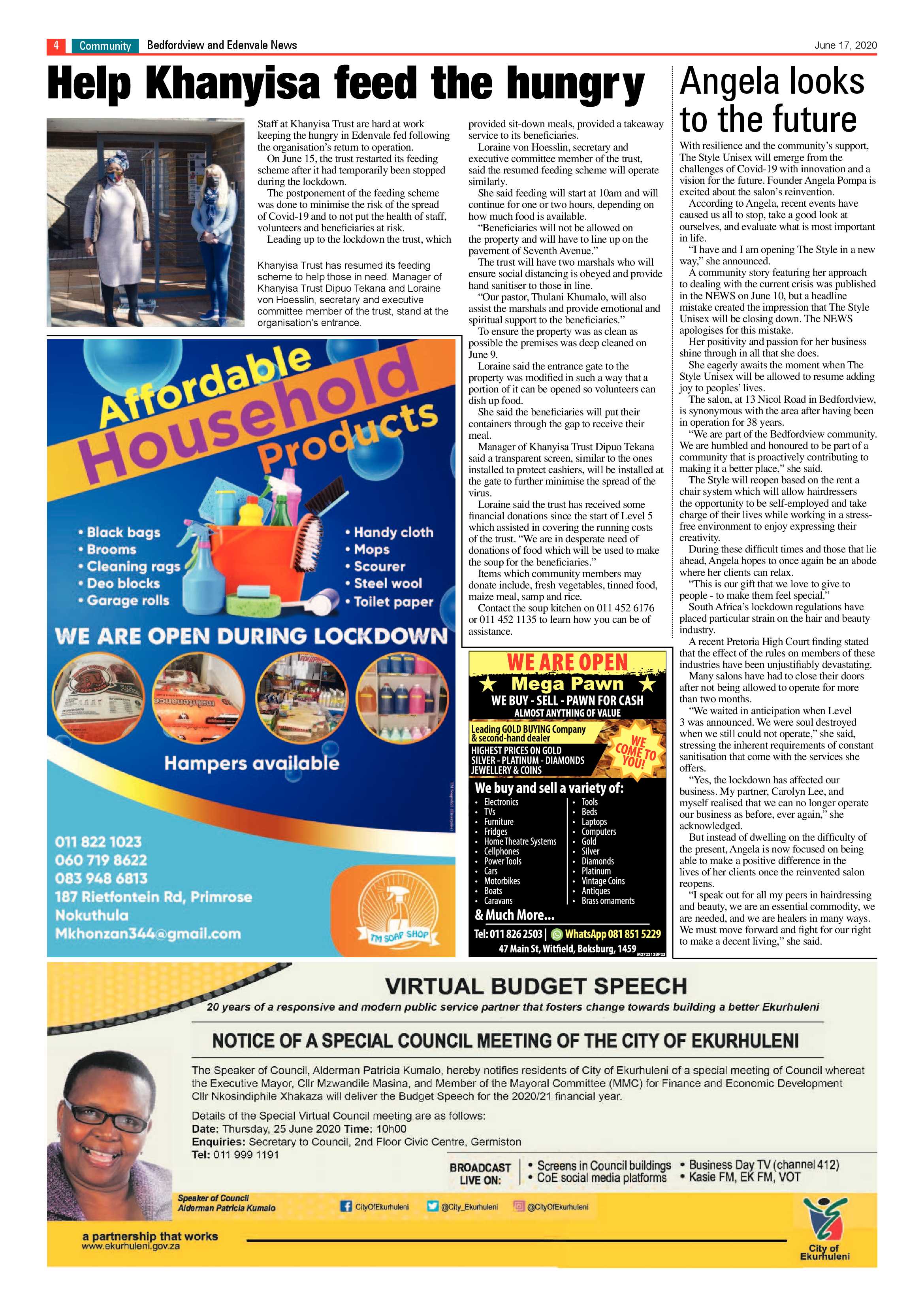 Bedford and Edenvale News 17 June 2020 page 4