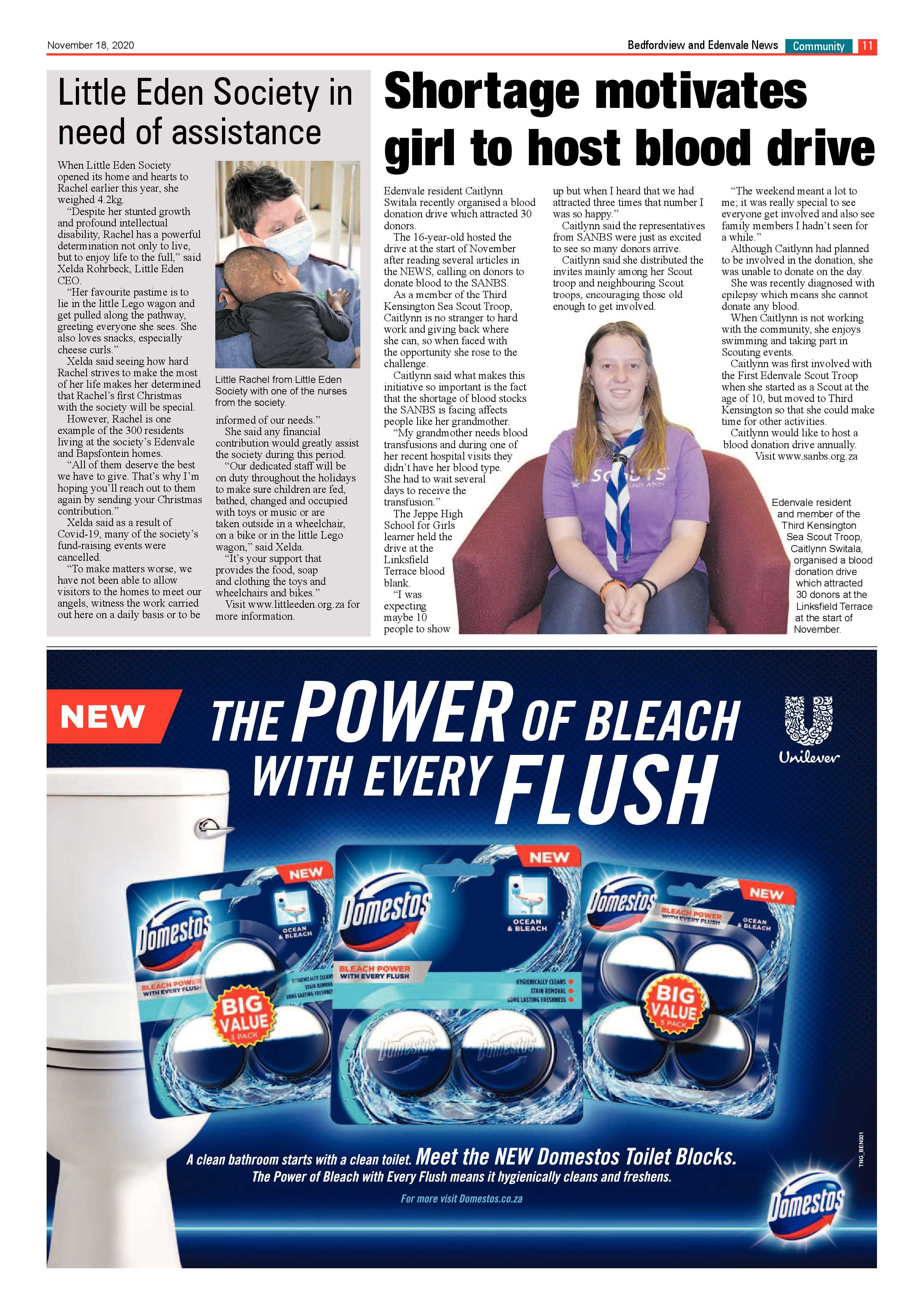 Bedford and Edenvale News 18  November 2020 page 11