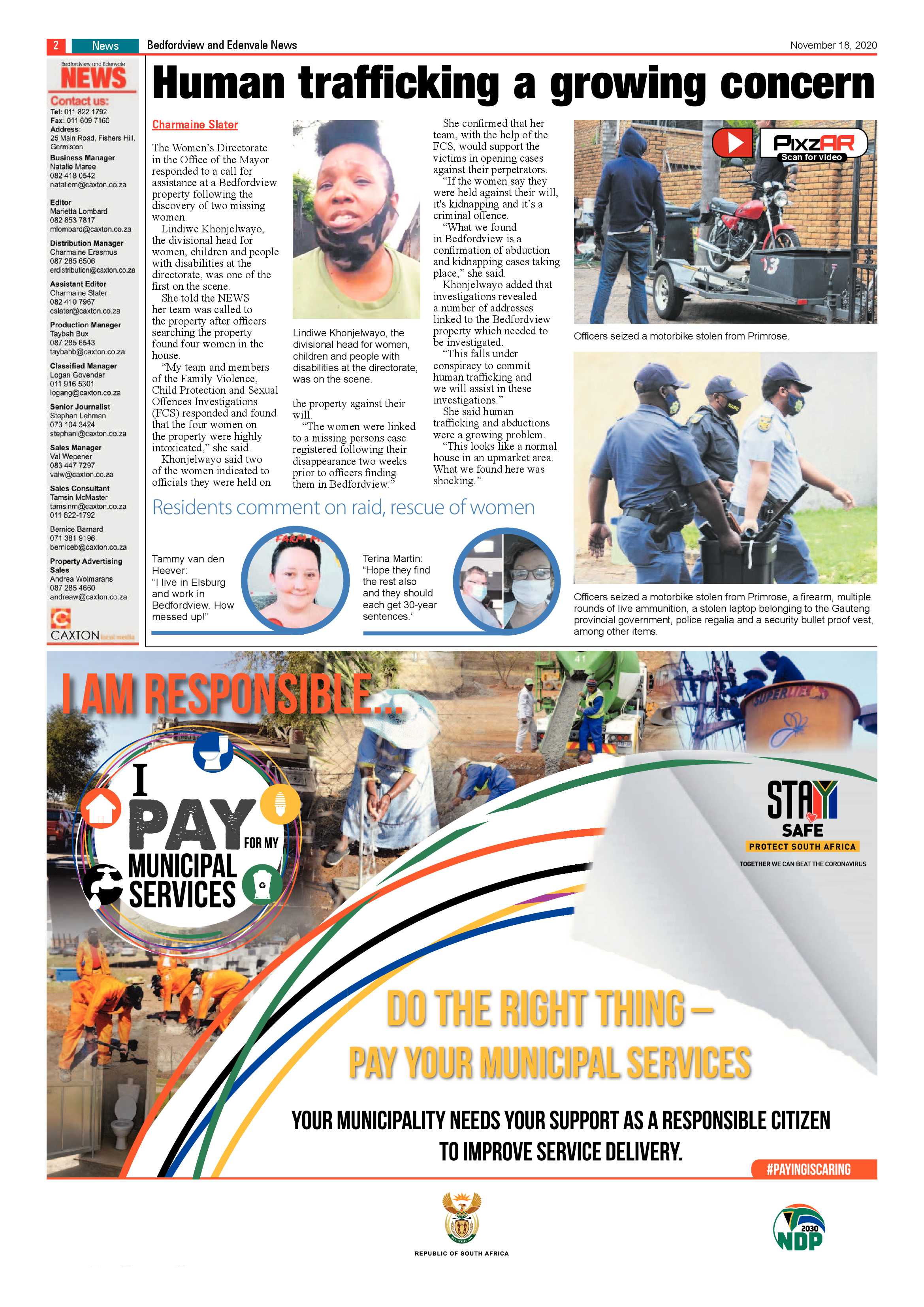 Bedford and Edenvale News 18  November 2020 page 2