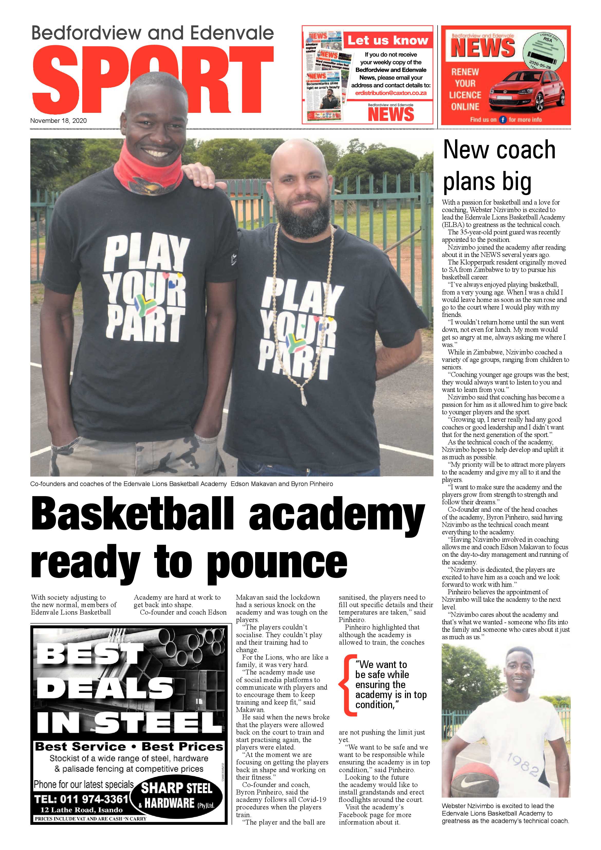 Bedford and Edenvale News 18  November 2020 page 20