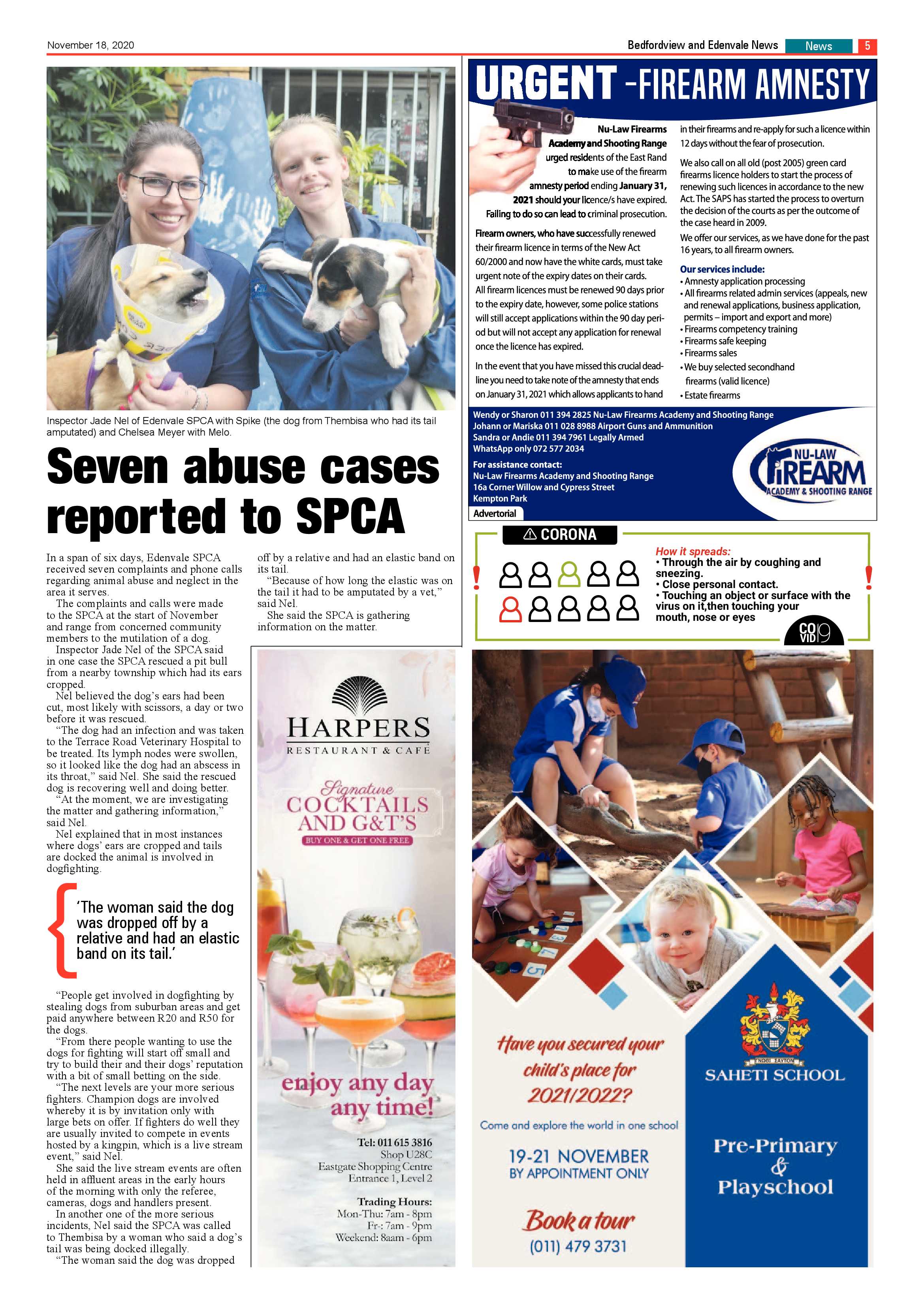 Bedford and Edenvale News 18  November 2020 page 5