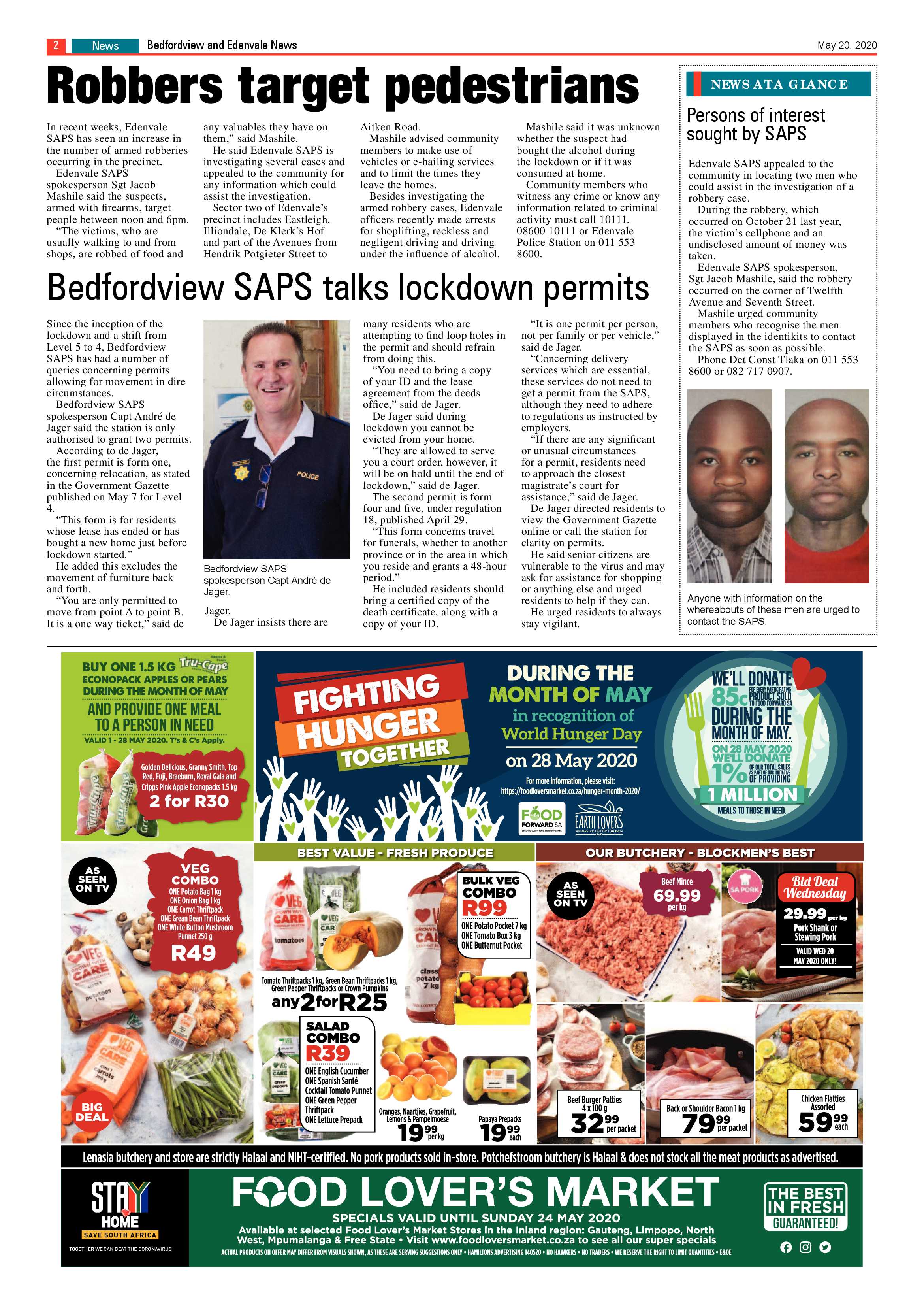 Bedford and Edenvale News 20 May 2020 page 2