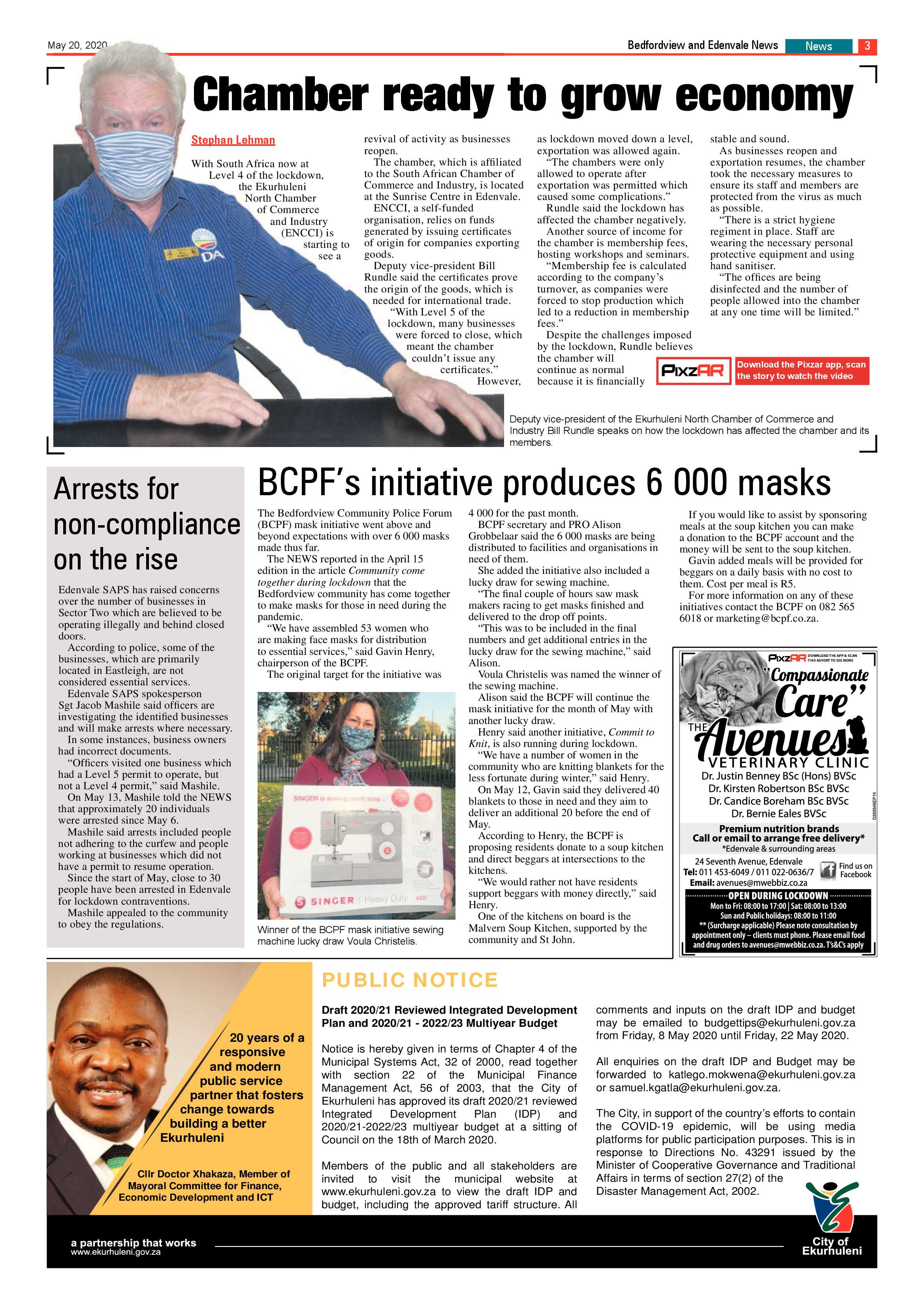 Bedford And Edenvale News 20 May 2020 Bedfordview Edenvale News