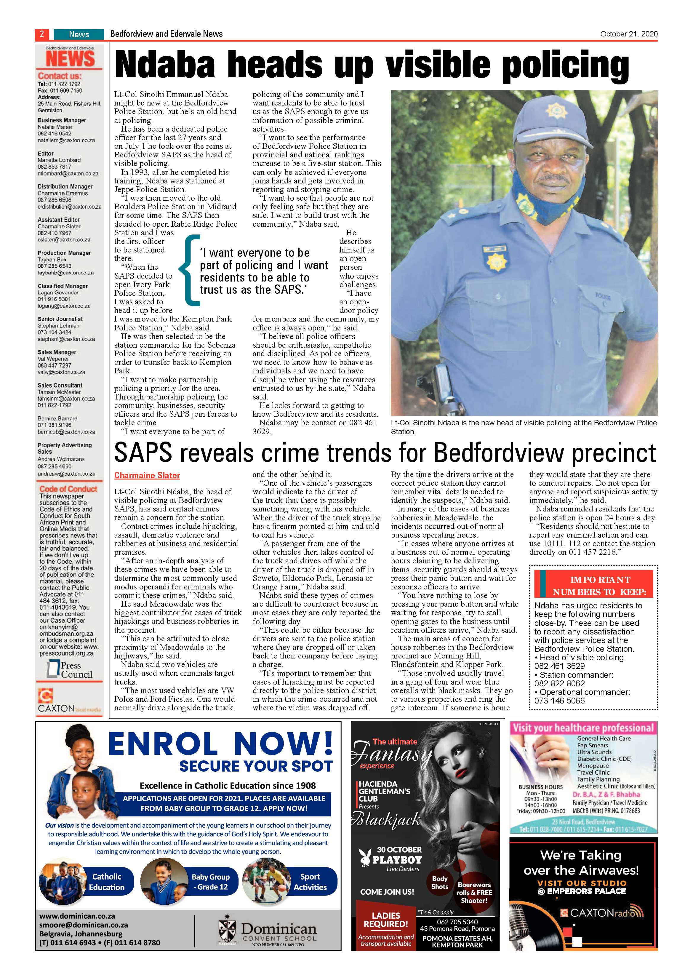 Bedford and Edenvale News 21 October 2020 page 2