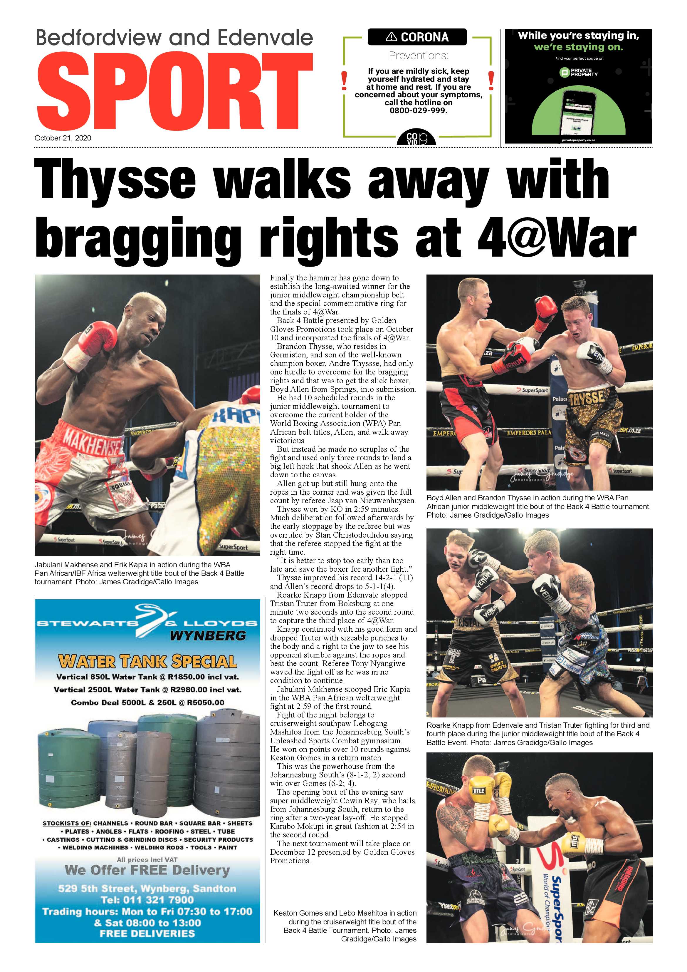 Bedford and Edenvale News 21 October 2020 page 20