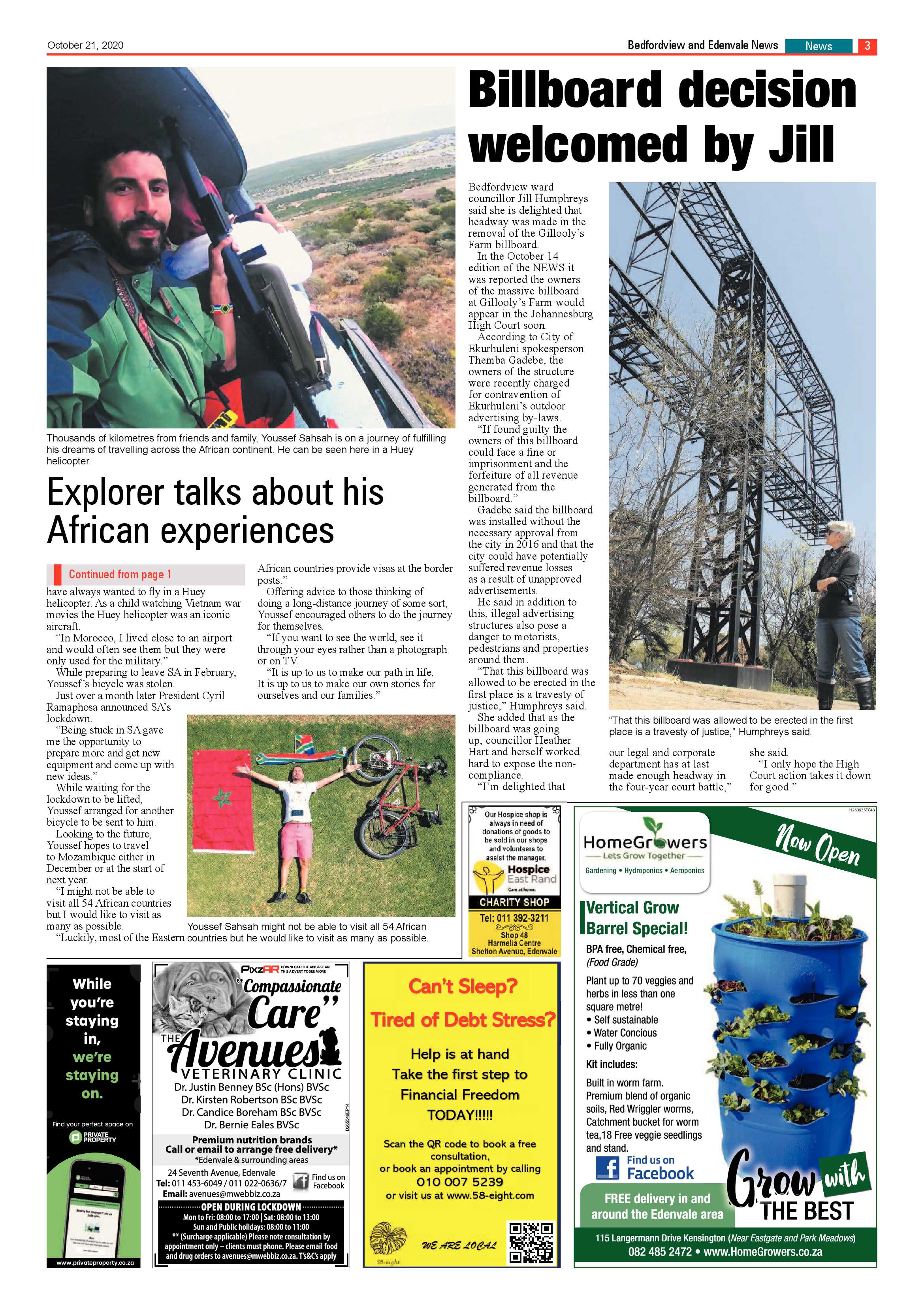 Bedford and Edenvale News 21 October 2020 page 3
