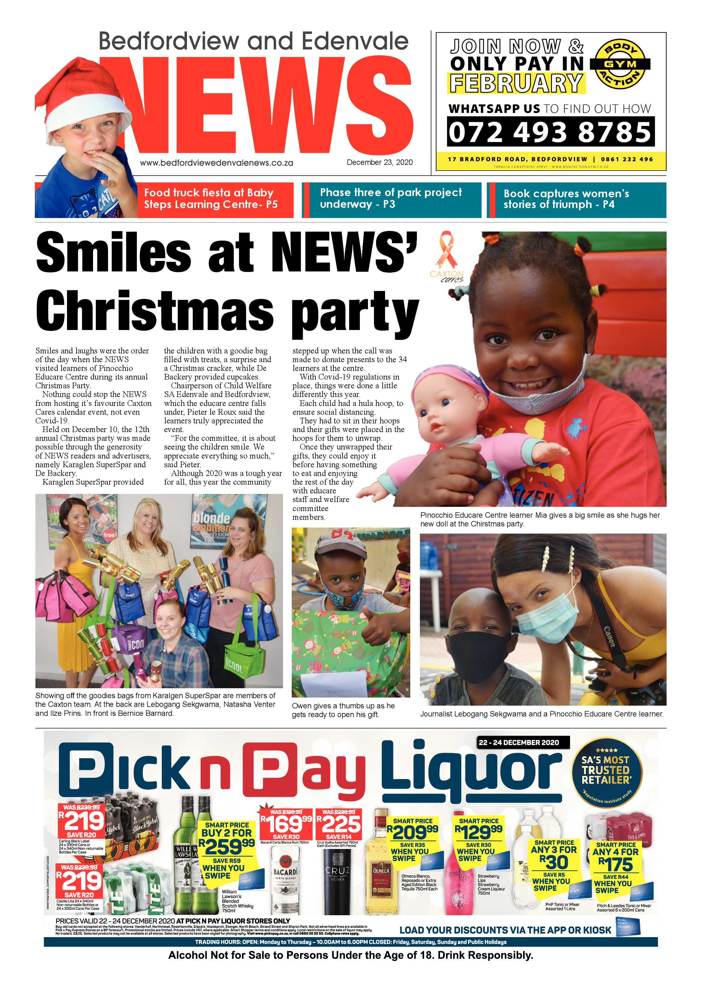 Bedford and Edenvale News 23 December 2020 page 1