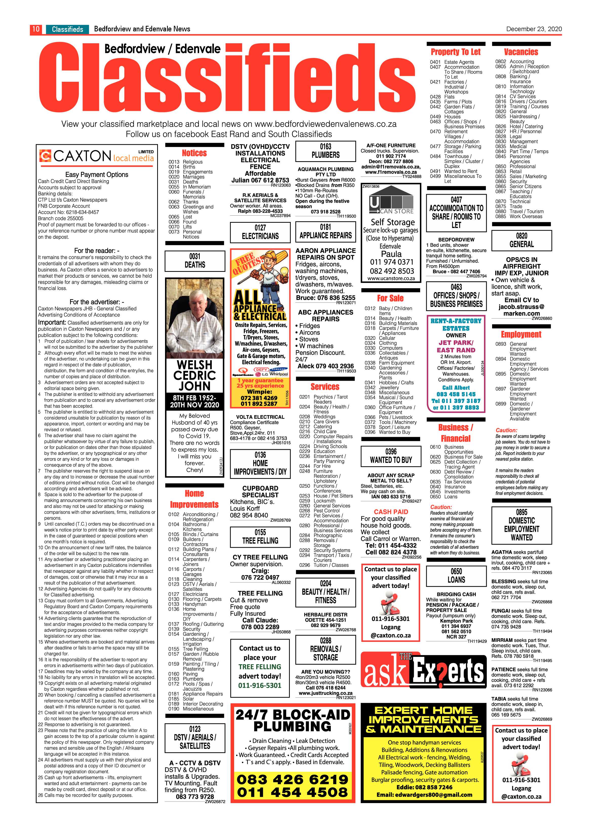 Bedford and Edenvale News 23 December 2020 page 10