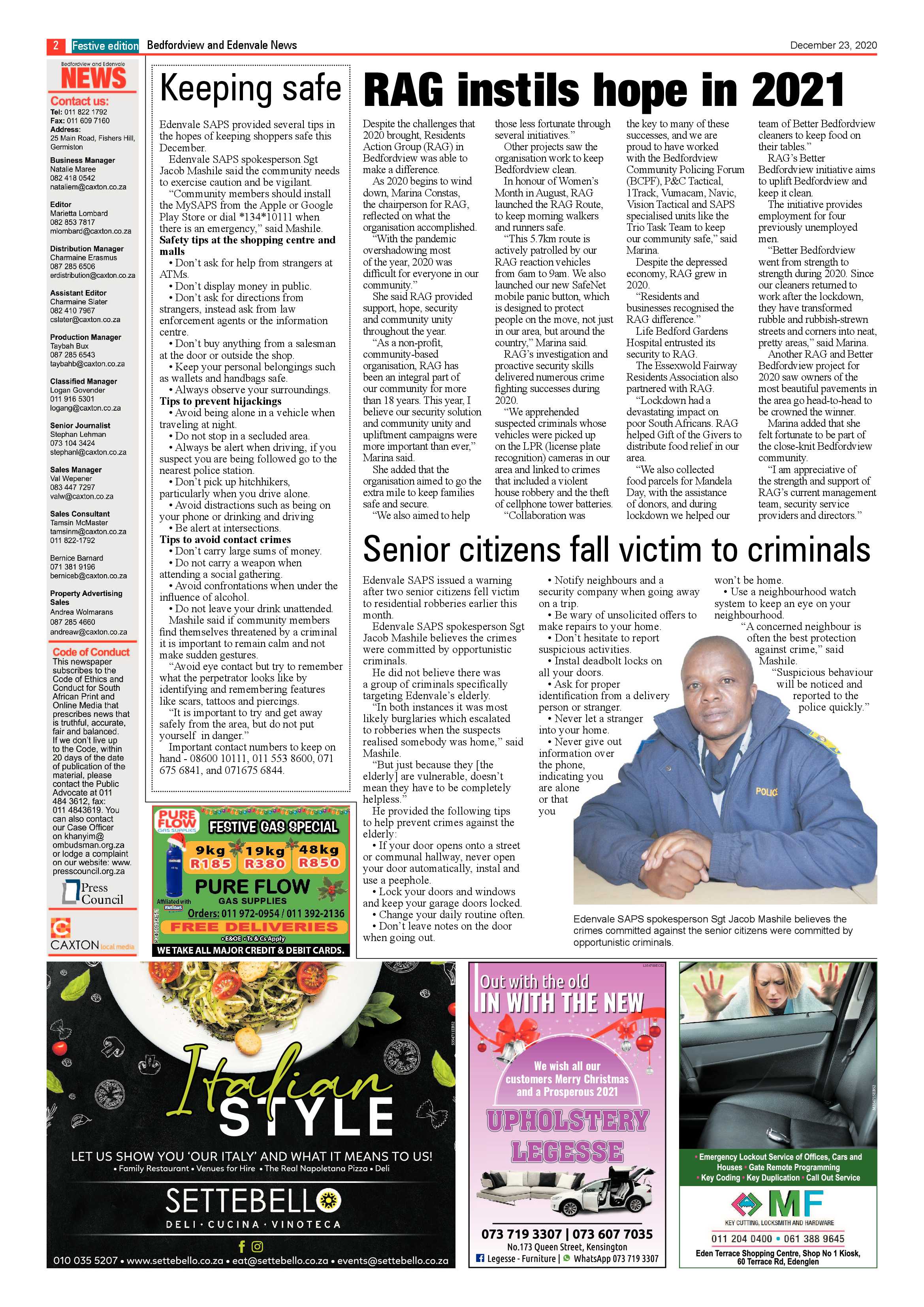 Bedford and Edenvale News 23 December 2020 page 2