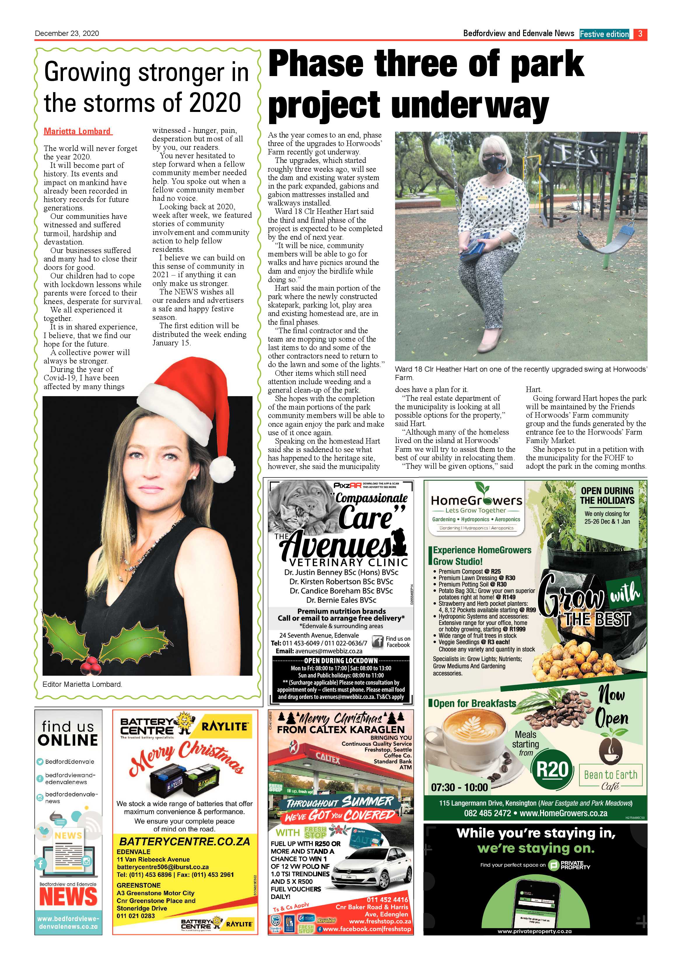 Bedford and Edenvale News 23 December 2020 page 3