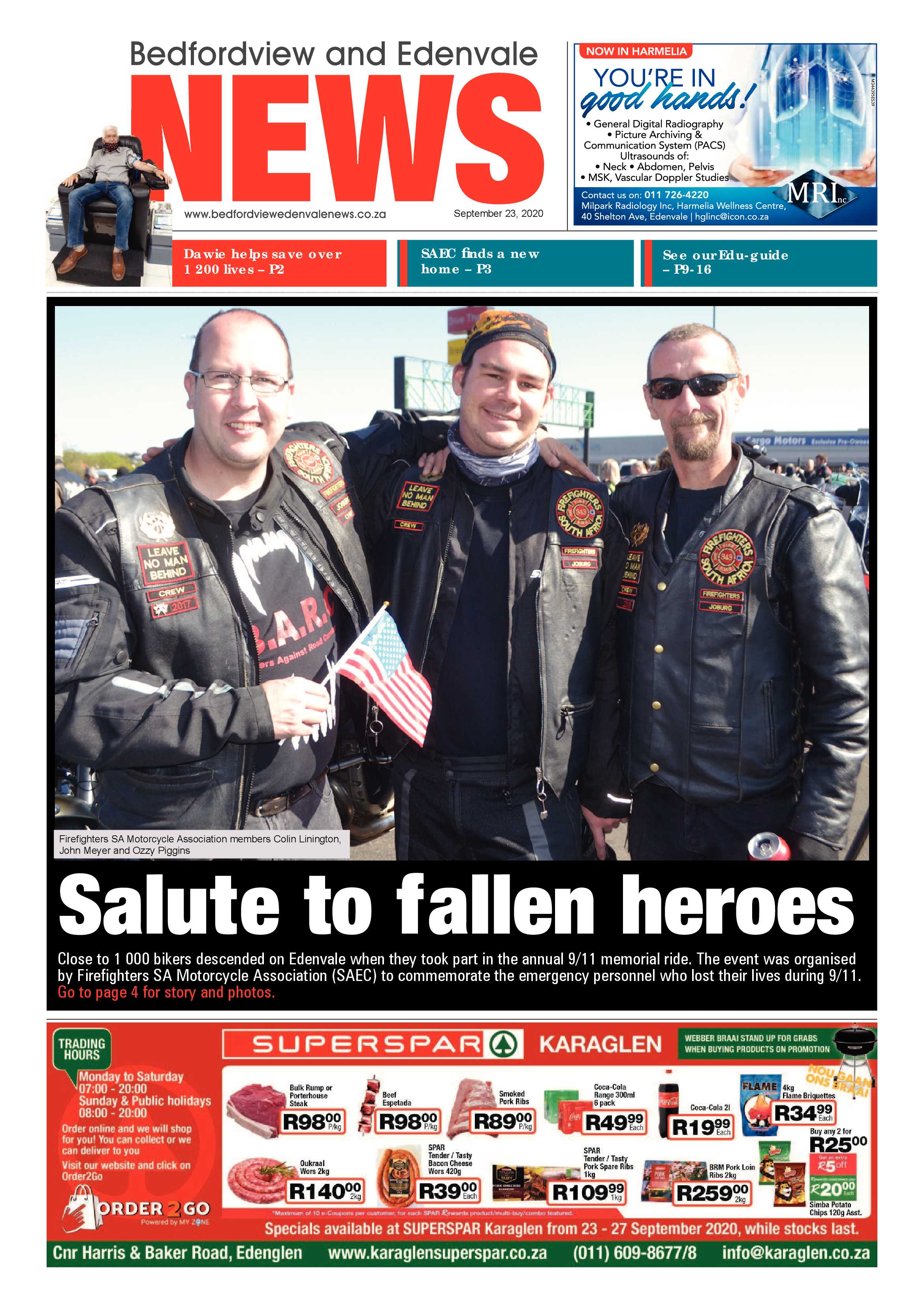 Bedford and Edenvale News 23 September 2020 page 1