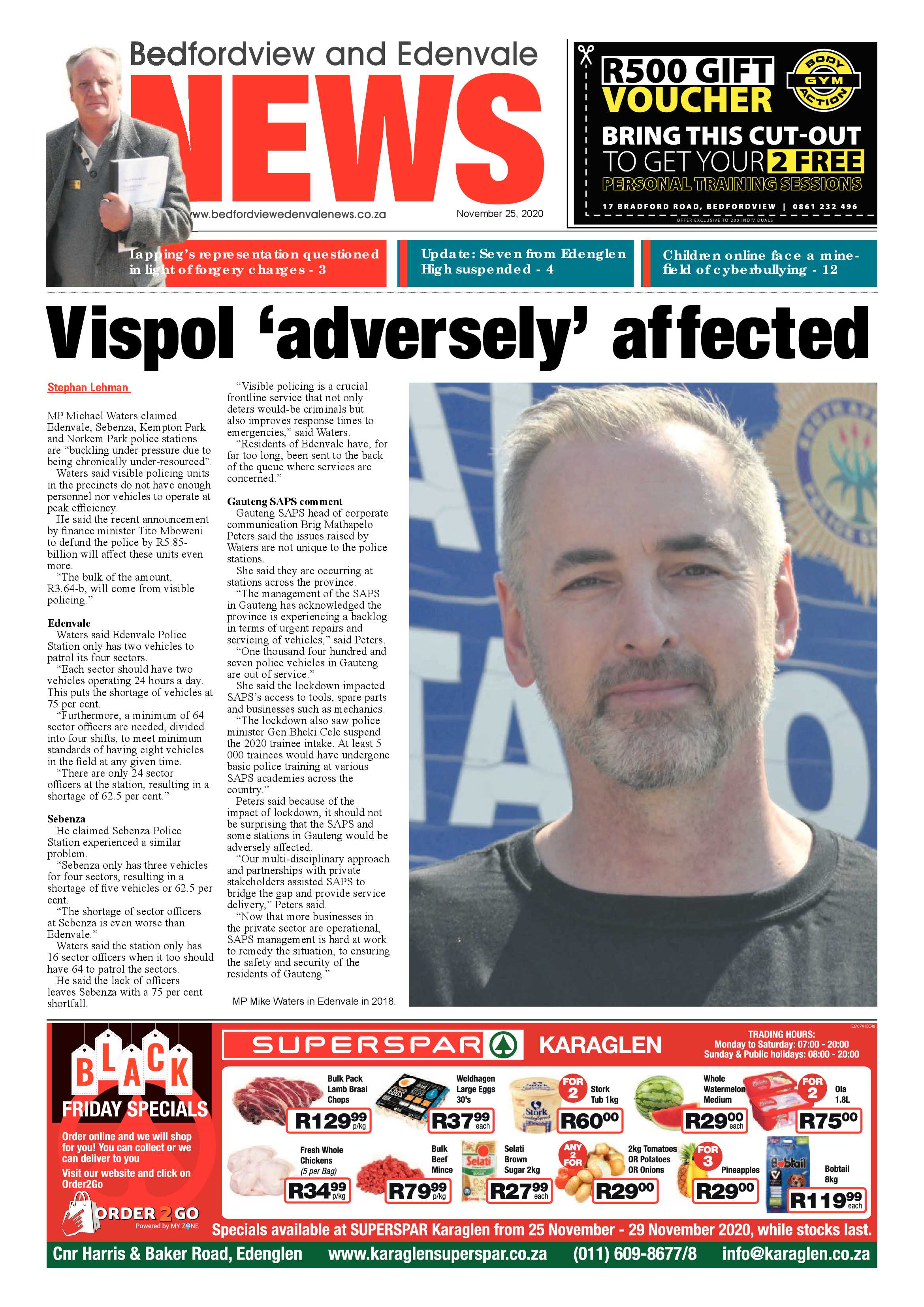 Bedford and Edenvale News 25  November 2020 page 1